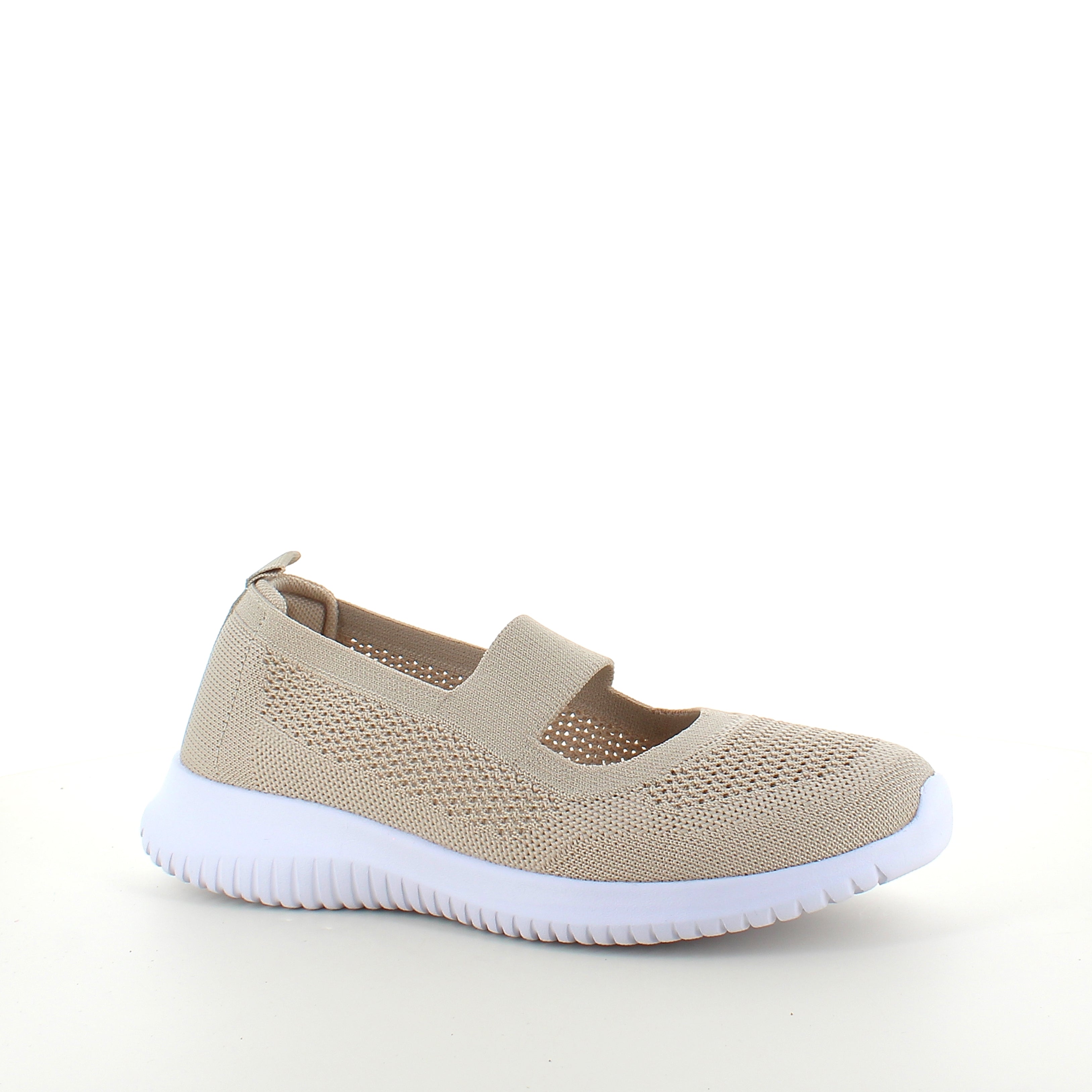Beige slip-on-ballerina från Endurance med stötdämpning och flexibel komfort