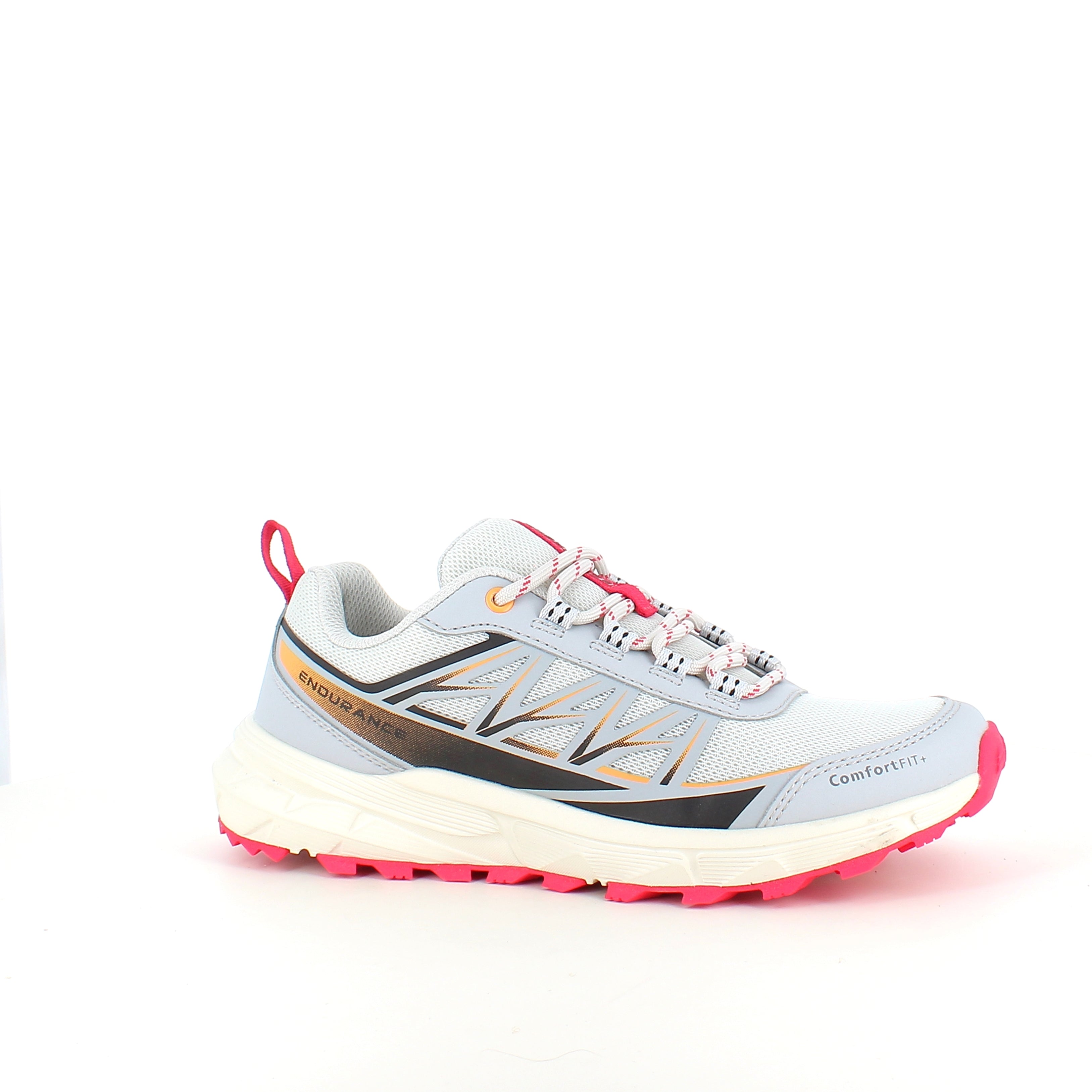 Endurance Fadell W Shoes – Lätt och andningsbar sneaker i Glacier Grey med rosa detaljer