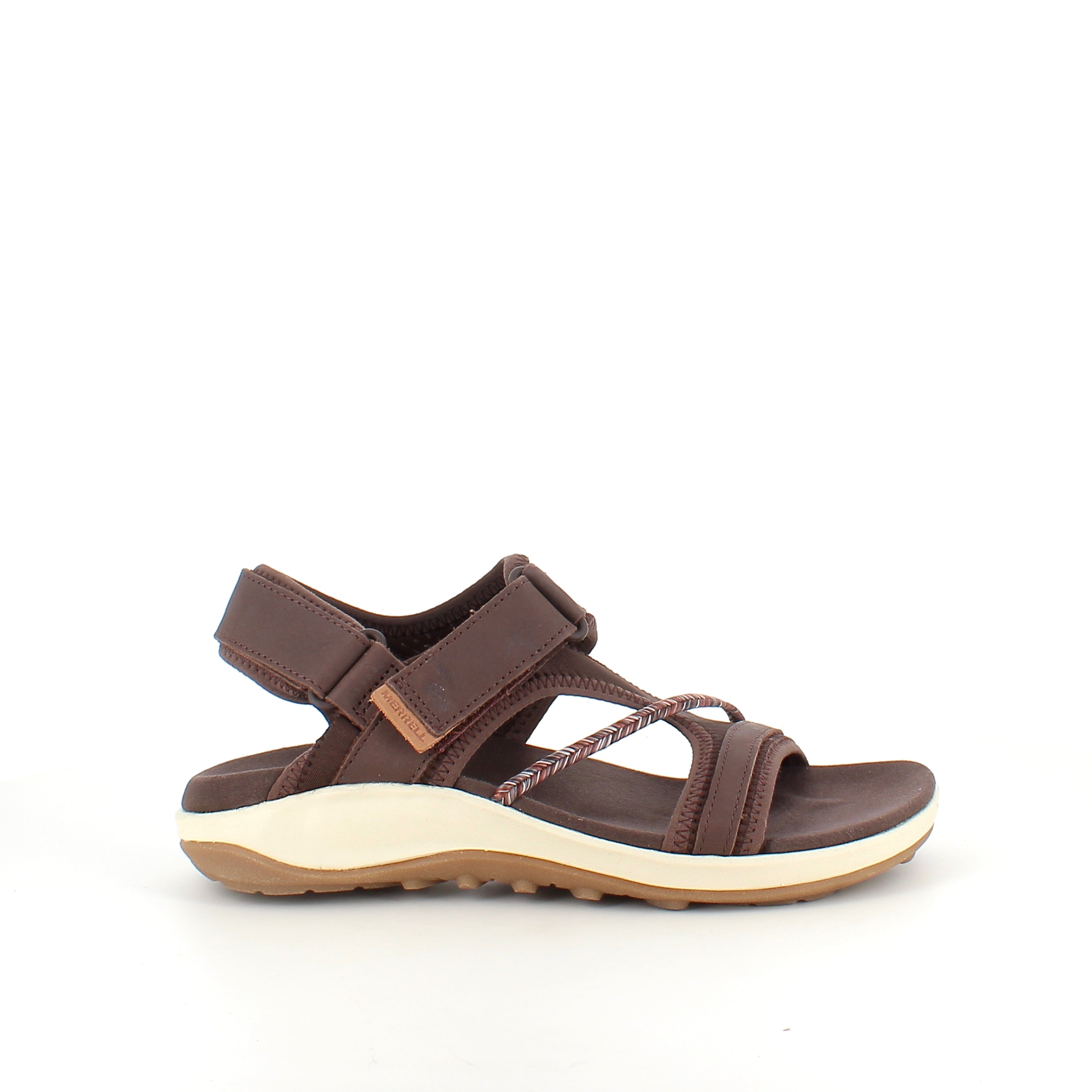 Brun Merrell-sandal – lätt och bekväm med justerbar passform