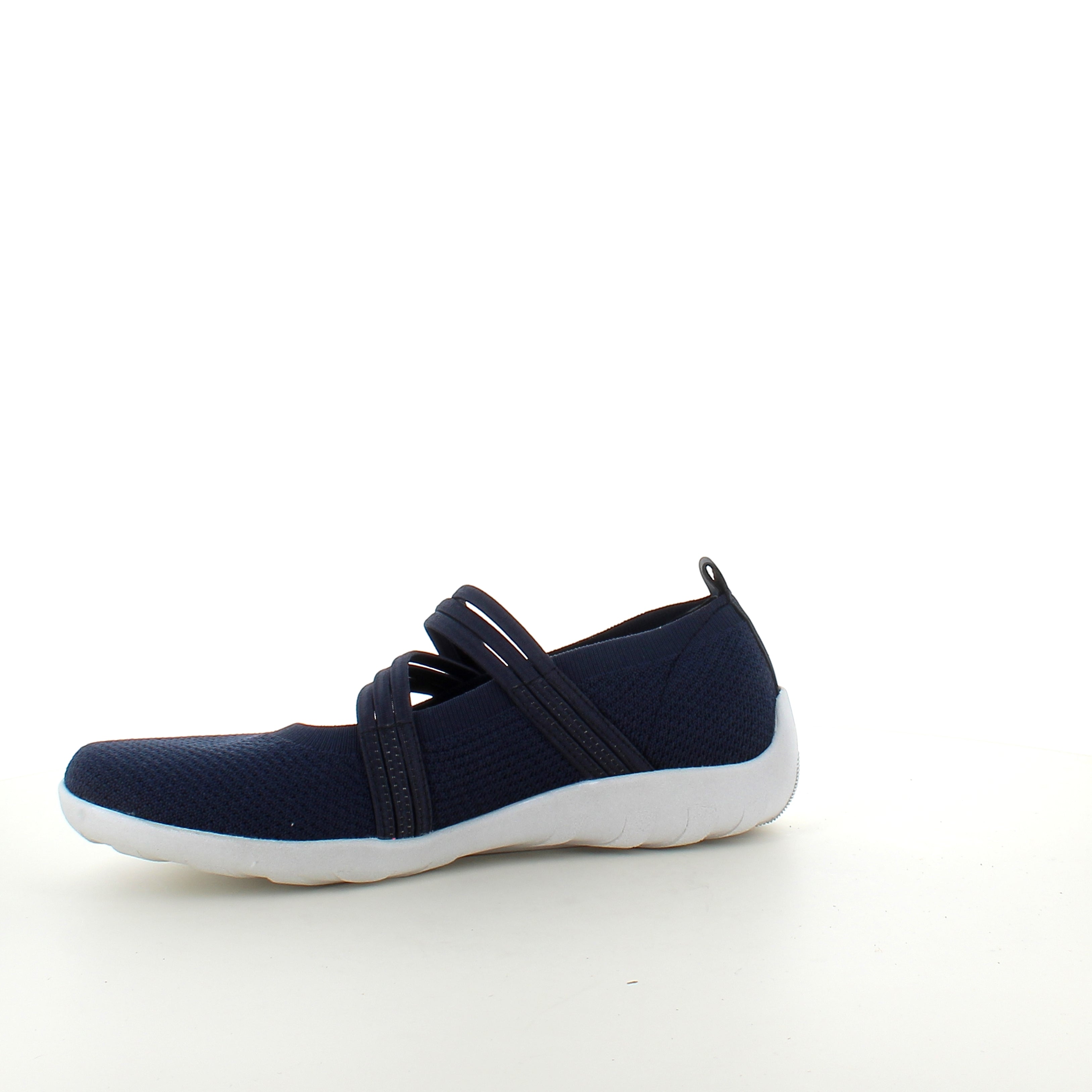 Blå Remonte-ballerina med velcrorem – lätt & stötdämpande upp till storlek 45