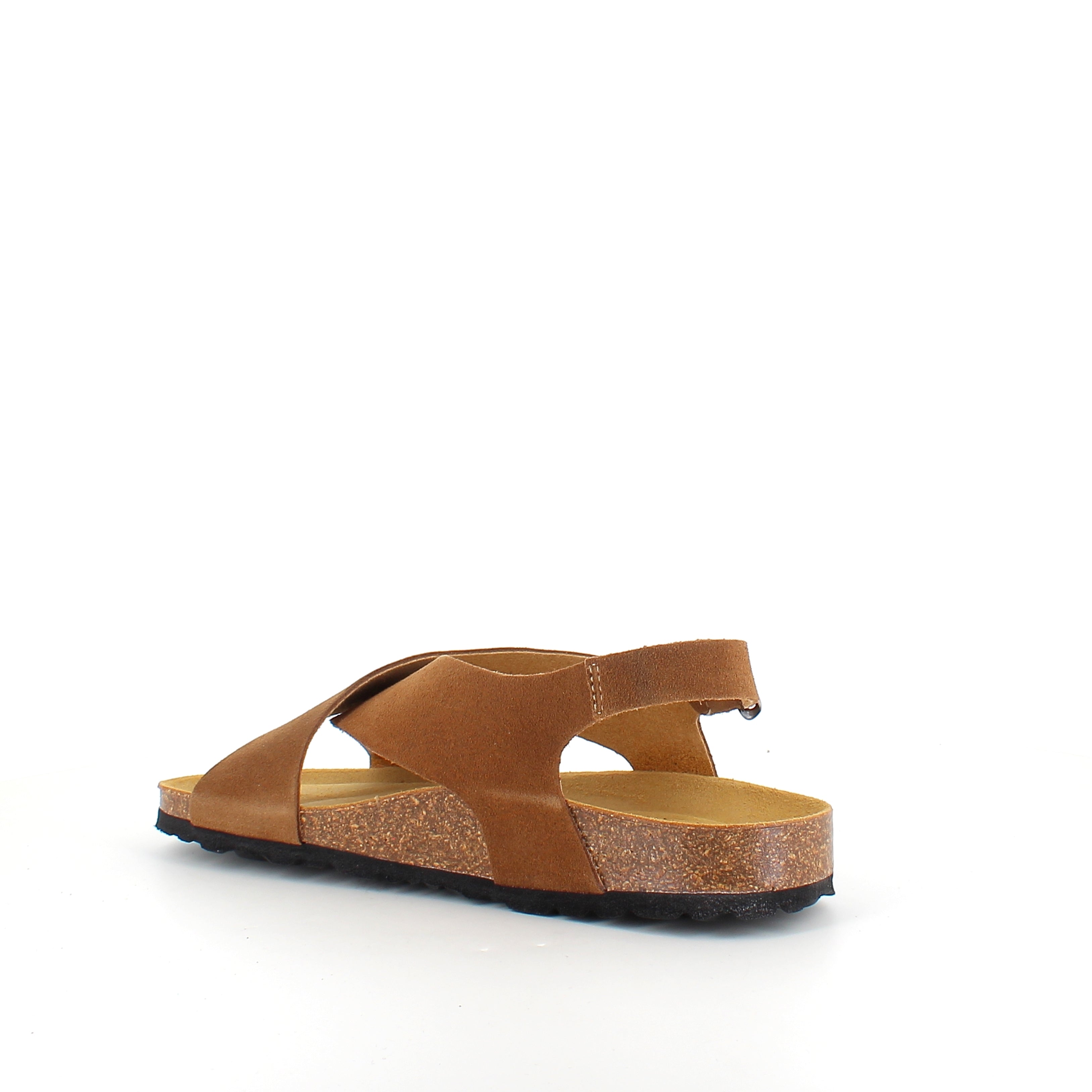 Serraje Roble – brun sandal med korsremmar & bakrem | SSKbutiken.se