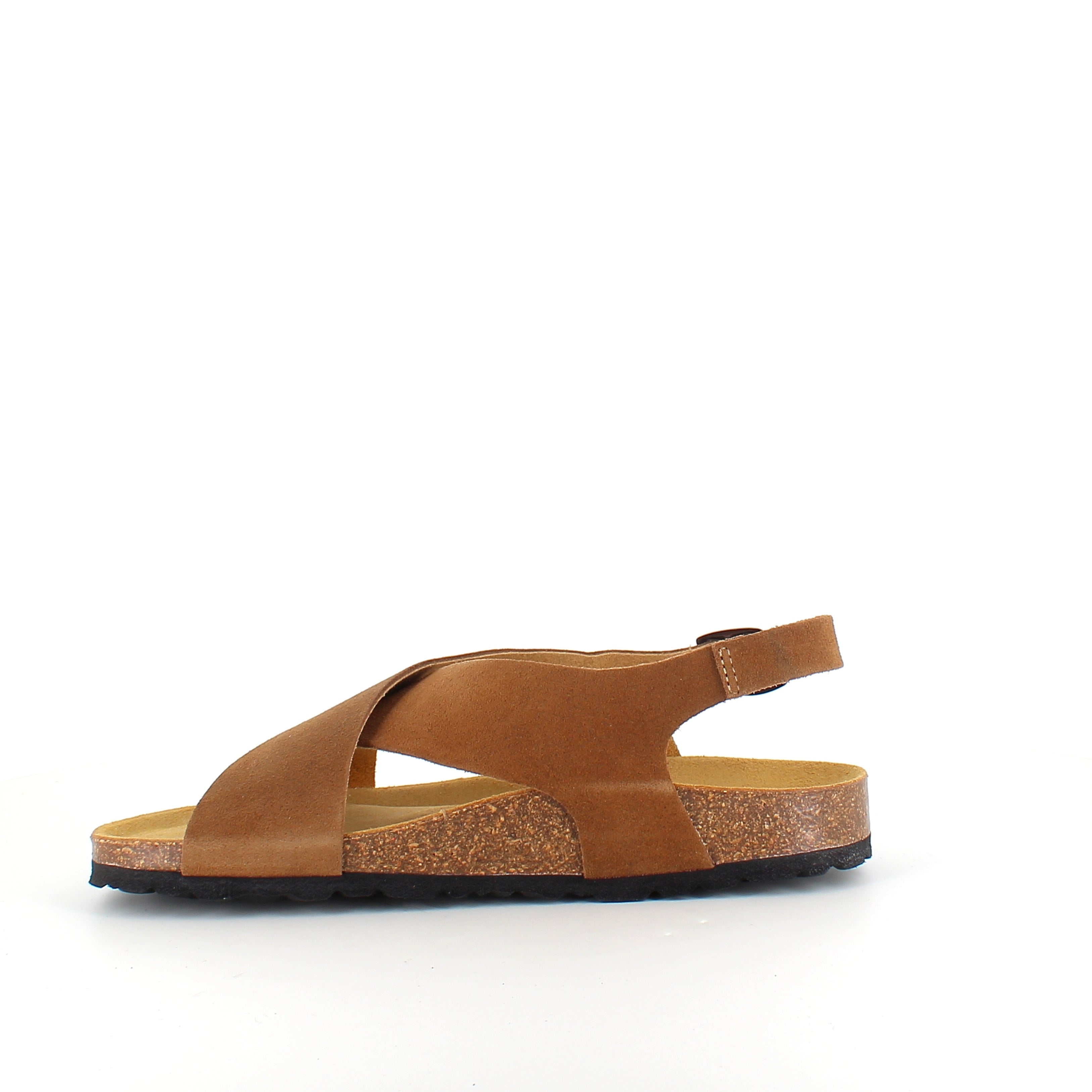 Serraje Roble – brun sandal med korsremmar & bakrem | SSKbutiken.se