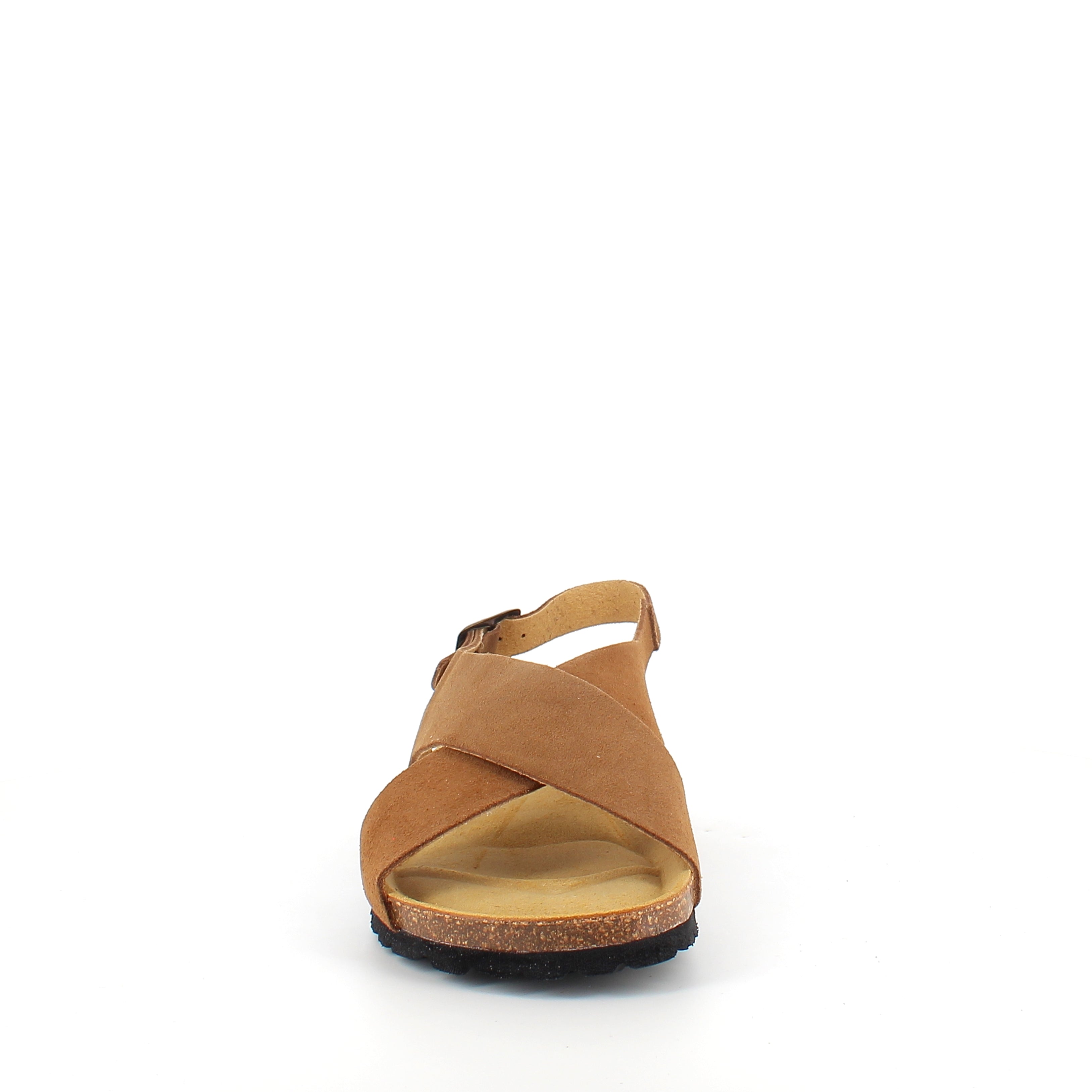 Serraje Roble – brun sandal med korsremmar & bakrem | SSKbutiken.se