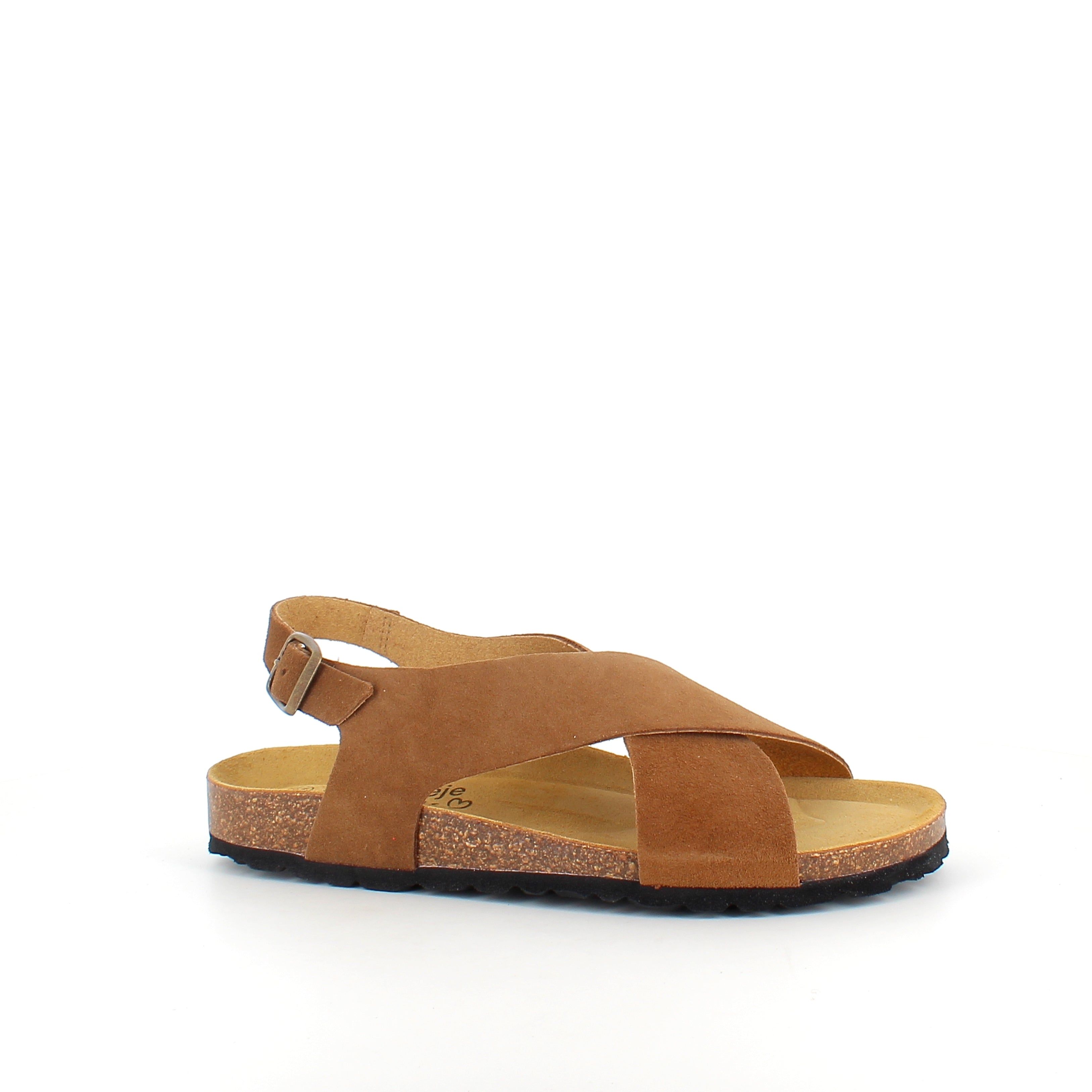 Serraje Roble – brun sandal med korsremmar & bakrem | SSKbutiken.se