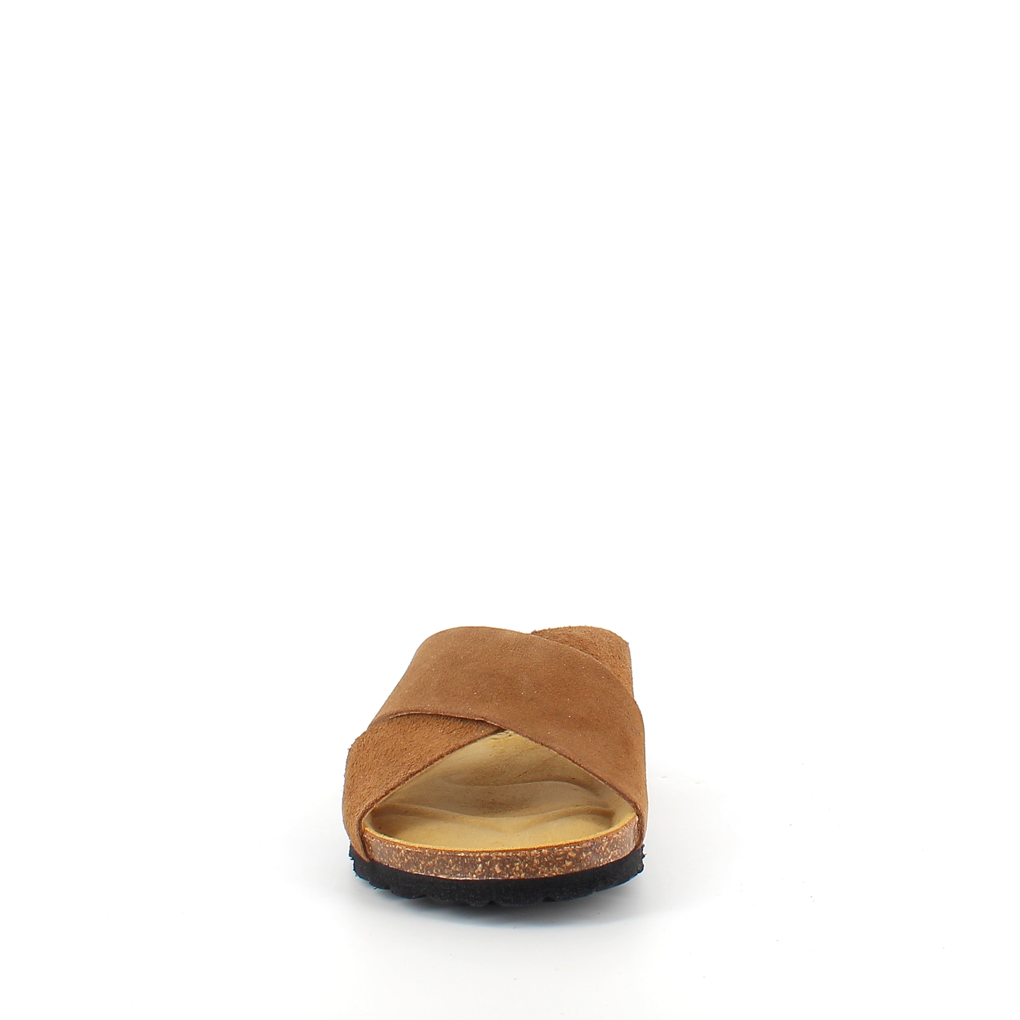 Serraje Roble – brun slip-on sandal med korsade remmar & komfort | SSKbutiken.se