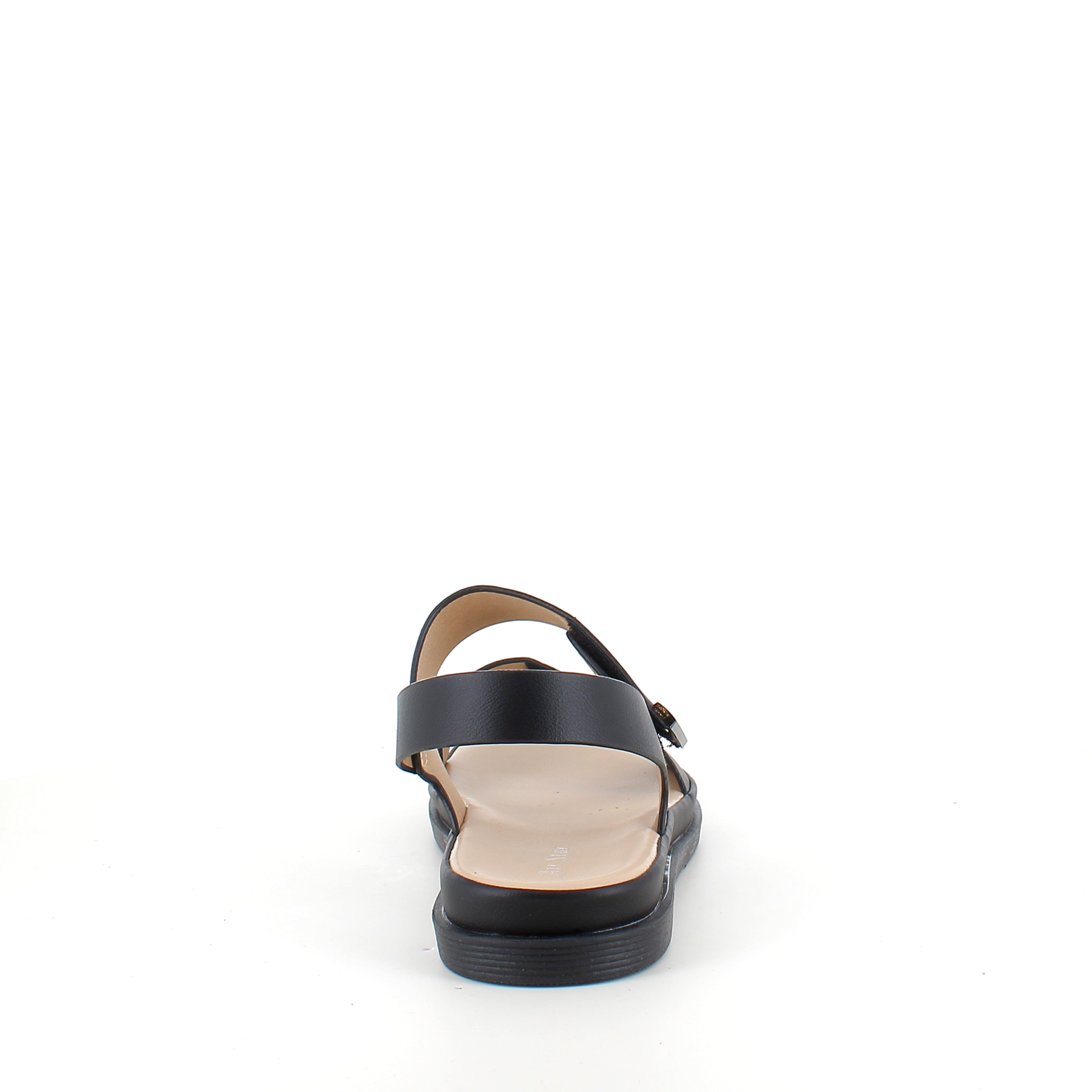 Svart sandal med justerbara remmar & mjuk komfortsula
