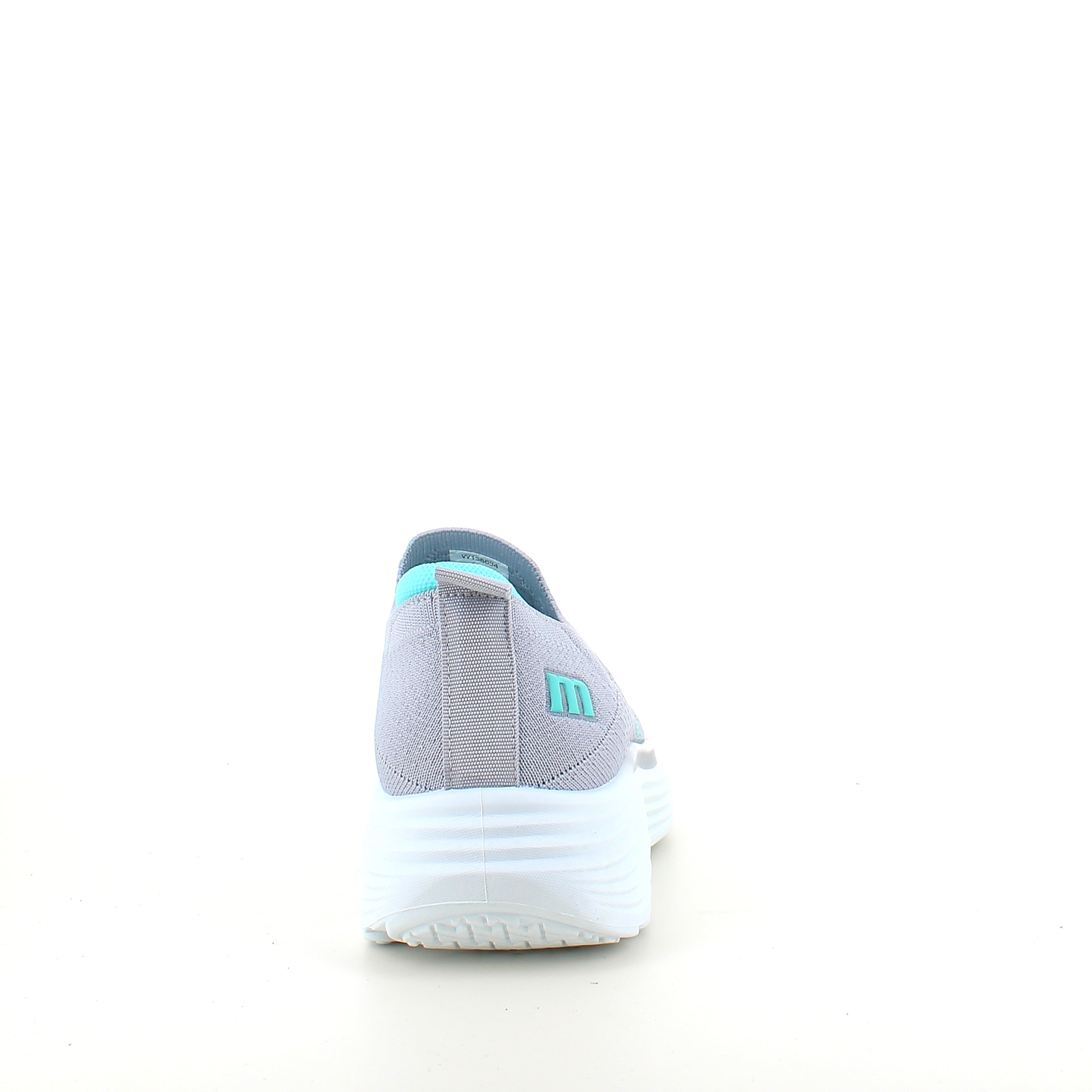 Grå slip-on komfortsneaker med stötdämpning & andningsbart stickat