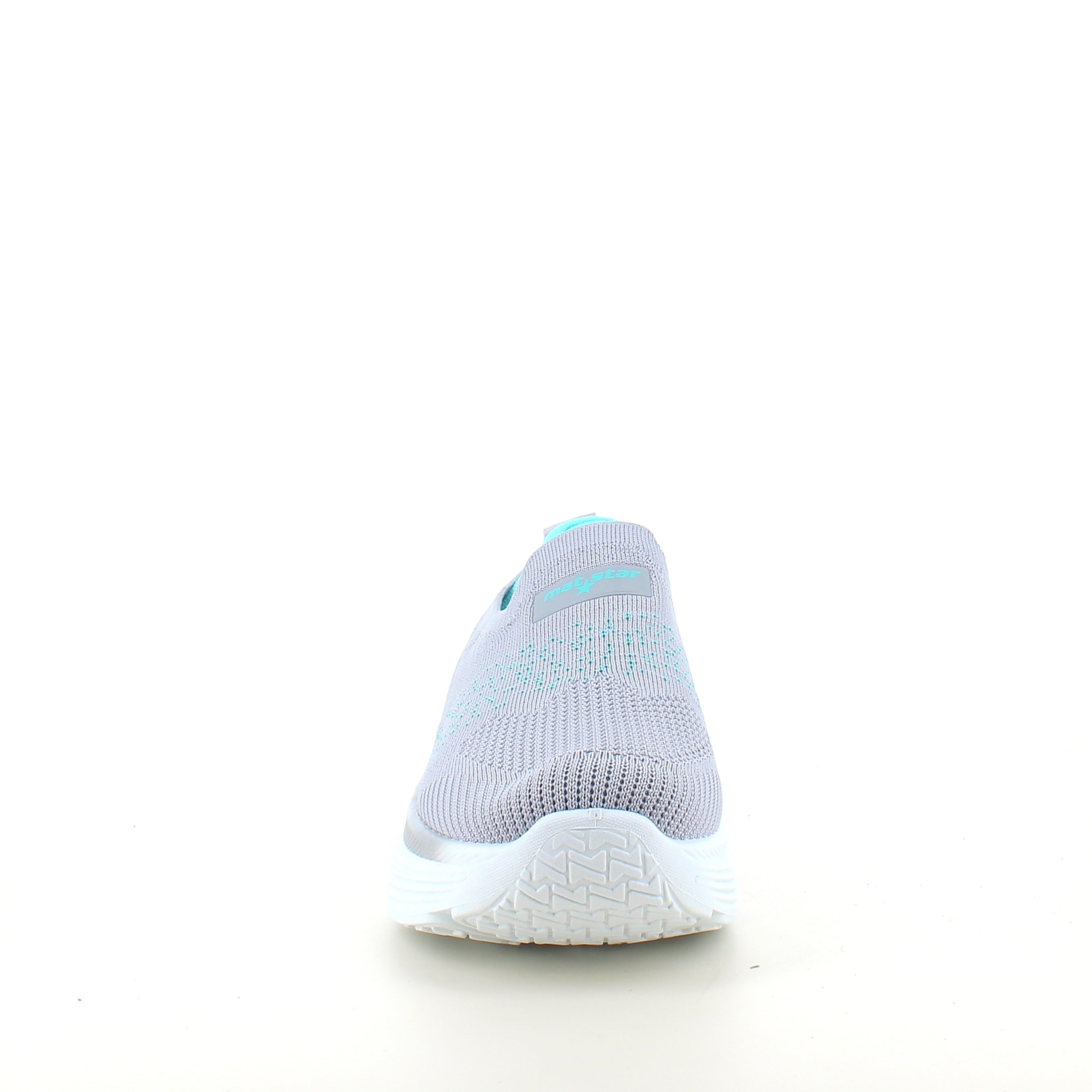 Grå slip-on komfortsneaker med stötdämpning & andningsbart stickat