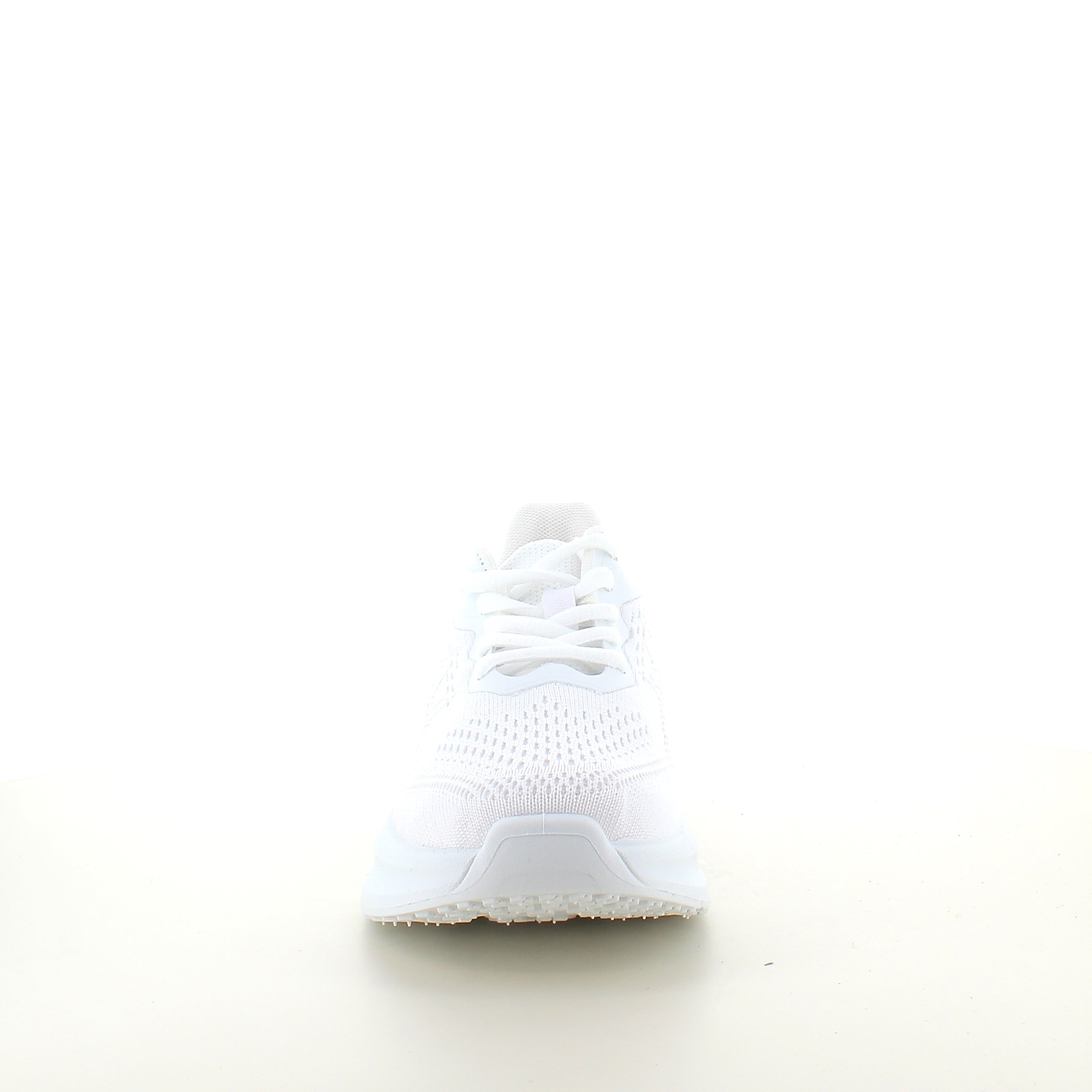 Vit lättvikts-sneaker med stötabsorbering och ventilerande mesh