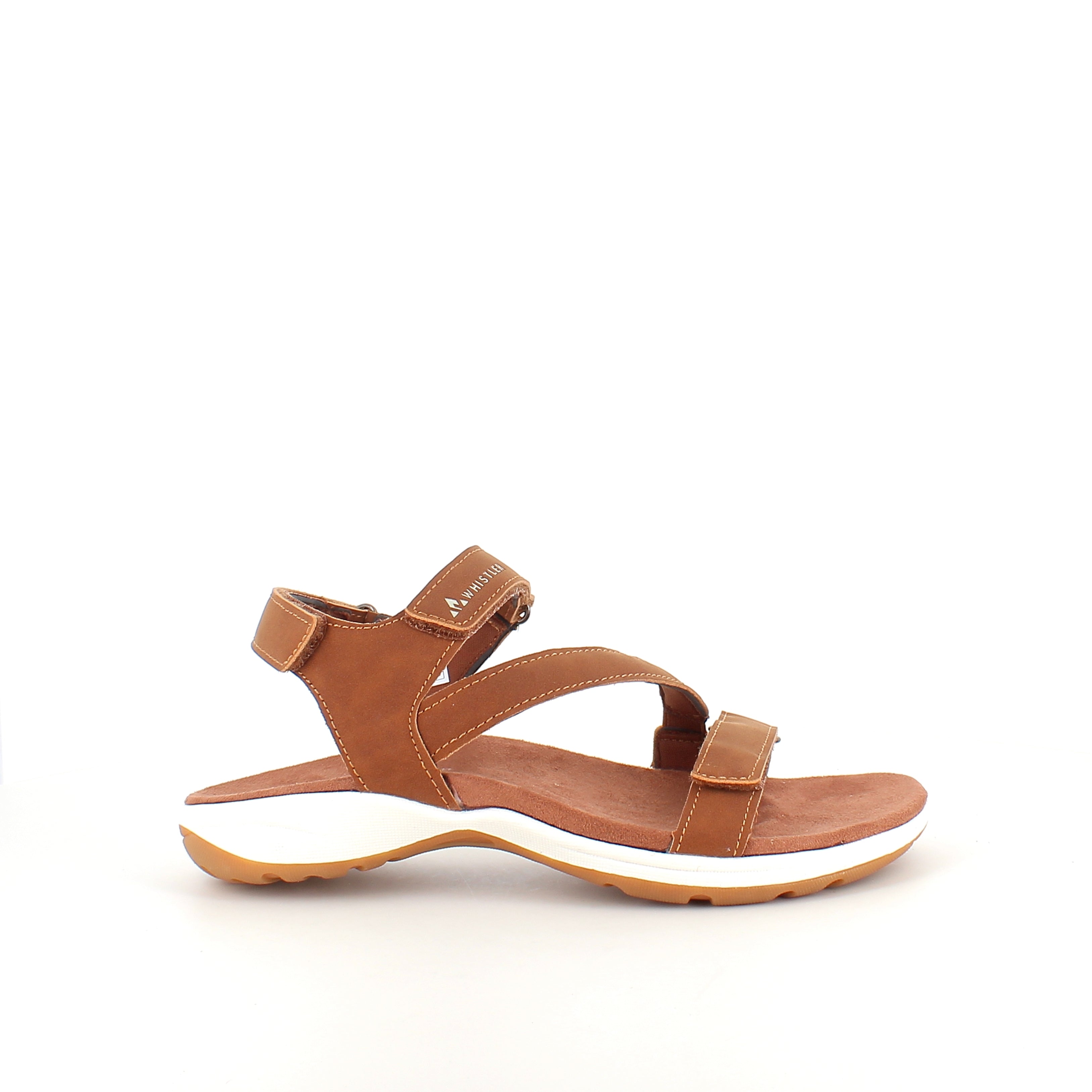 Malena W sandal – brun sandal med bra hålfotsstöd och justerbara remmar