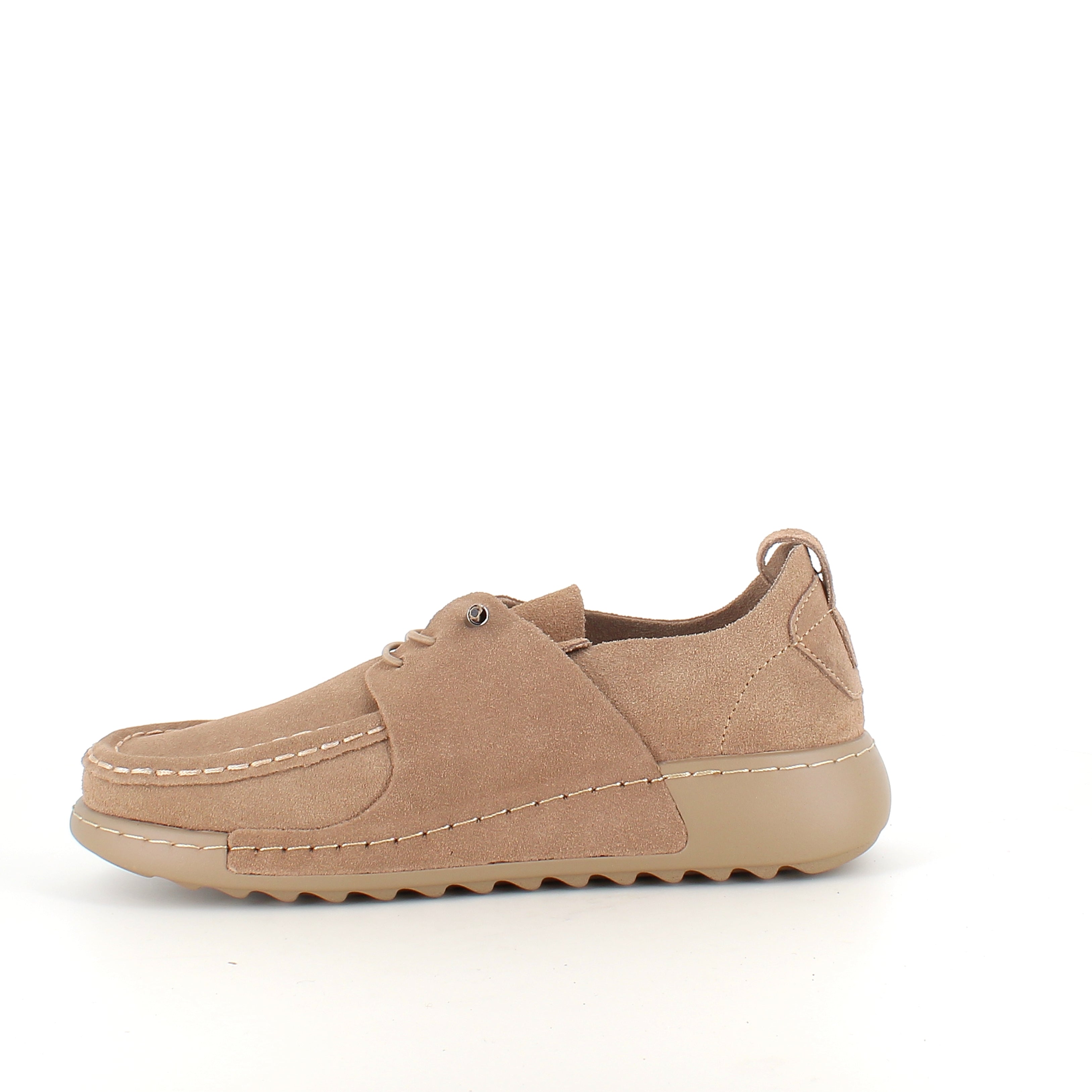 Brun slip-on-sko i mjuk mocka med flexibel sula