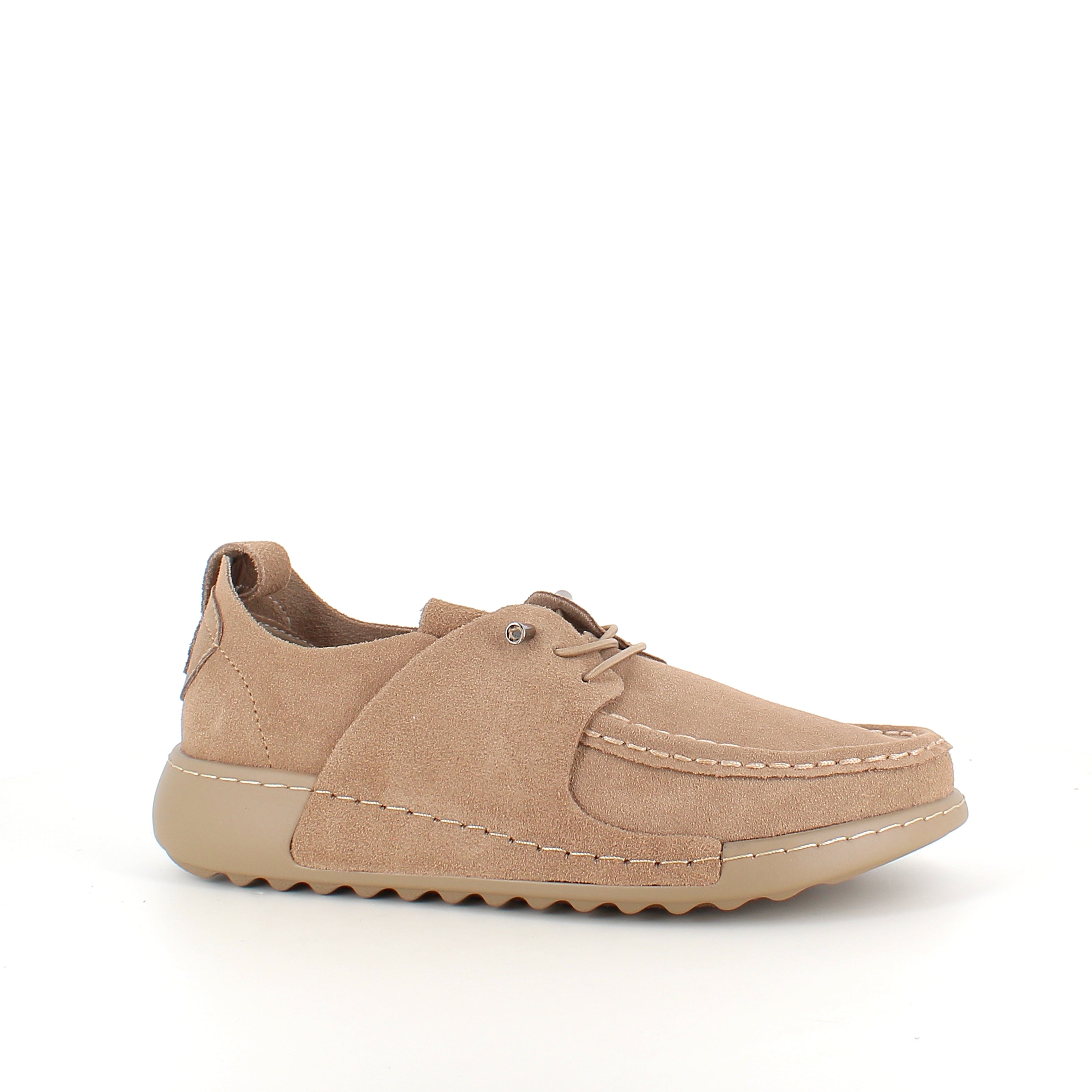 Brun slip-on-sko i mjuk mocka med flexibel sula