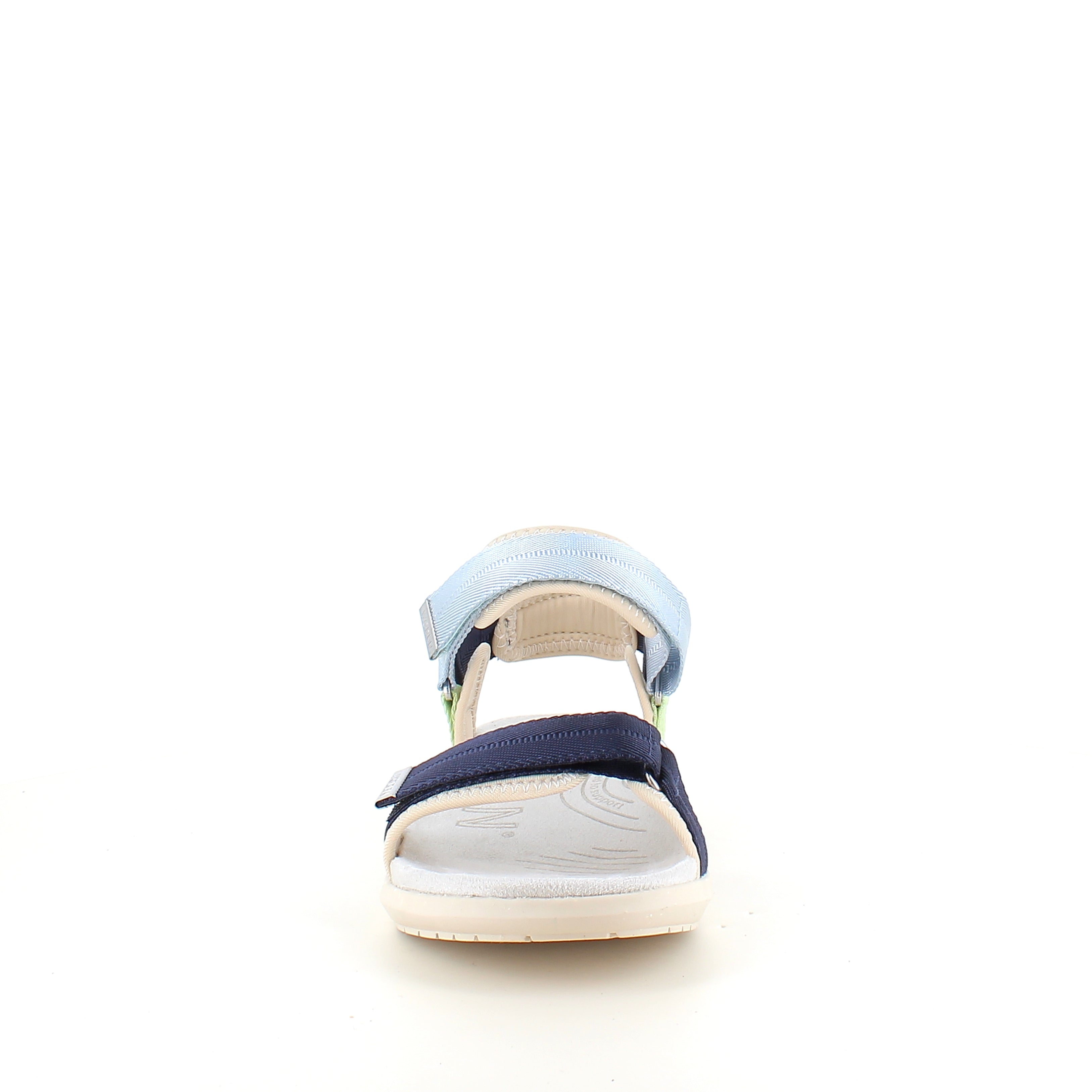 Woden sandal Moonstone Multi – Lätt & stödjande i blå, gröna & beige nyanser