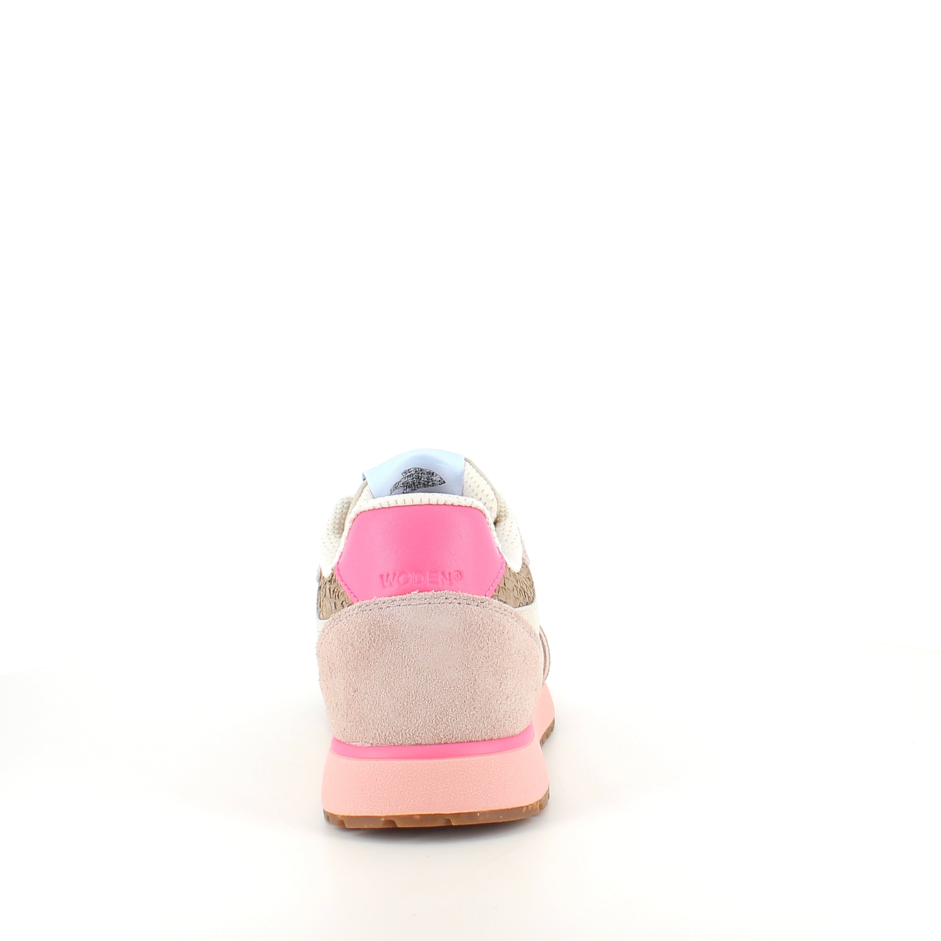 WODEN Ronja – Ivory/Blush | Komfortabel lädersneaker med korksula