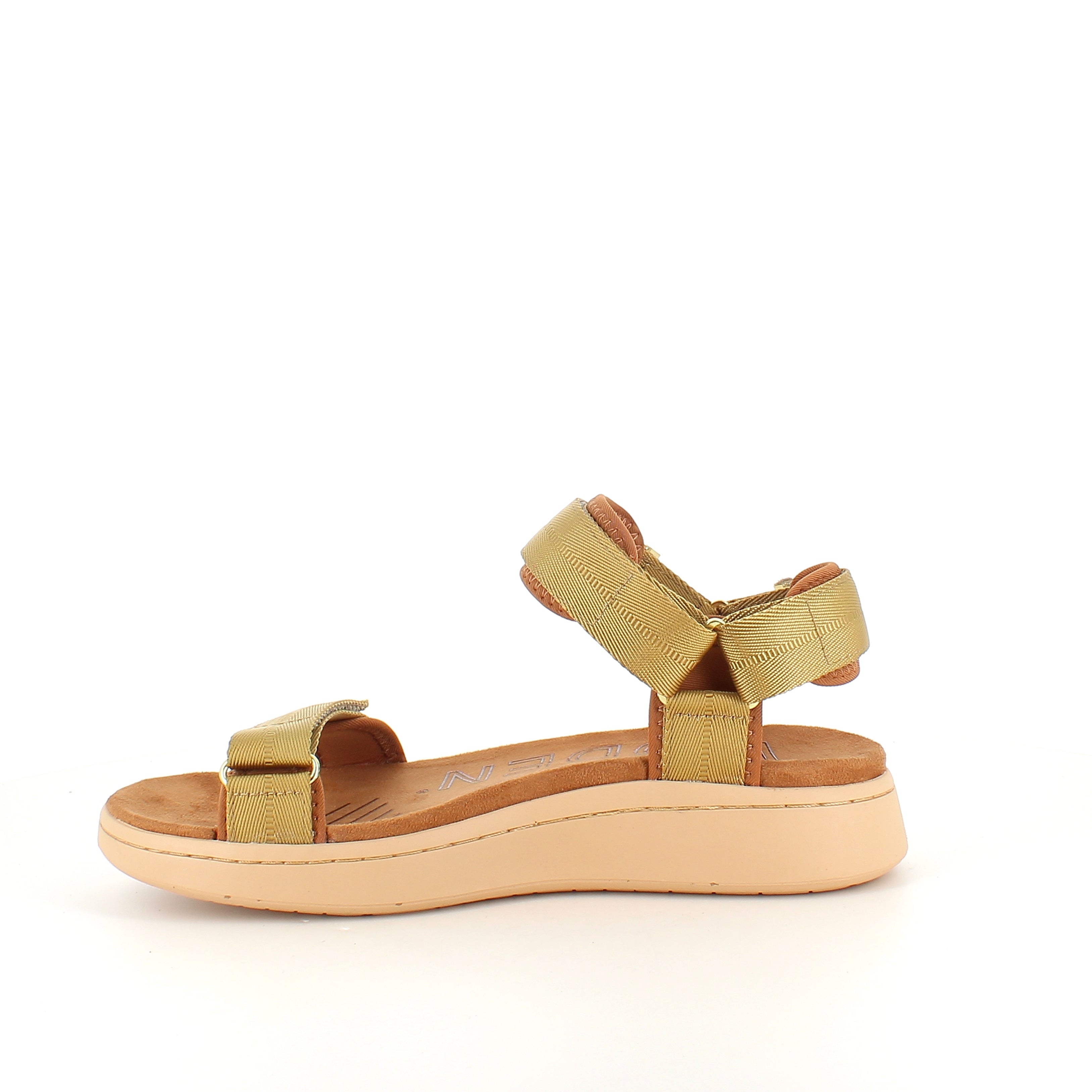Woden sandal – Khaki (gyllene nyans)