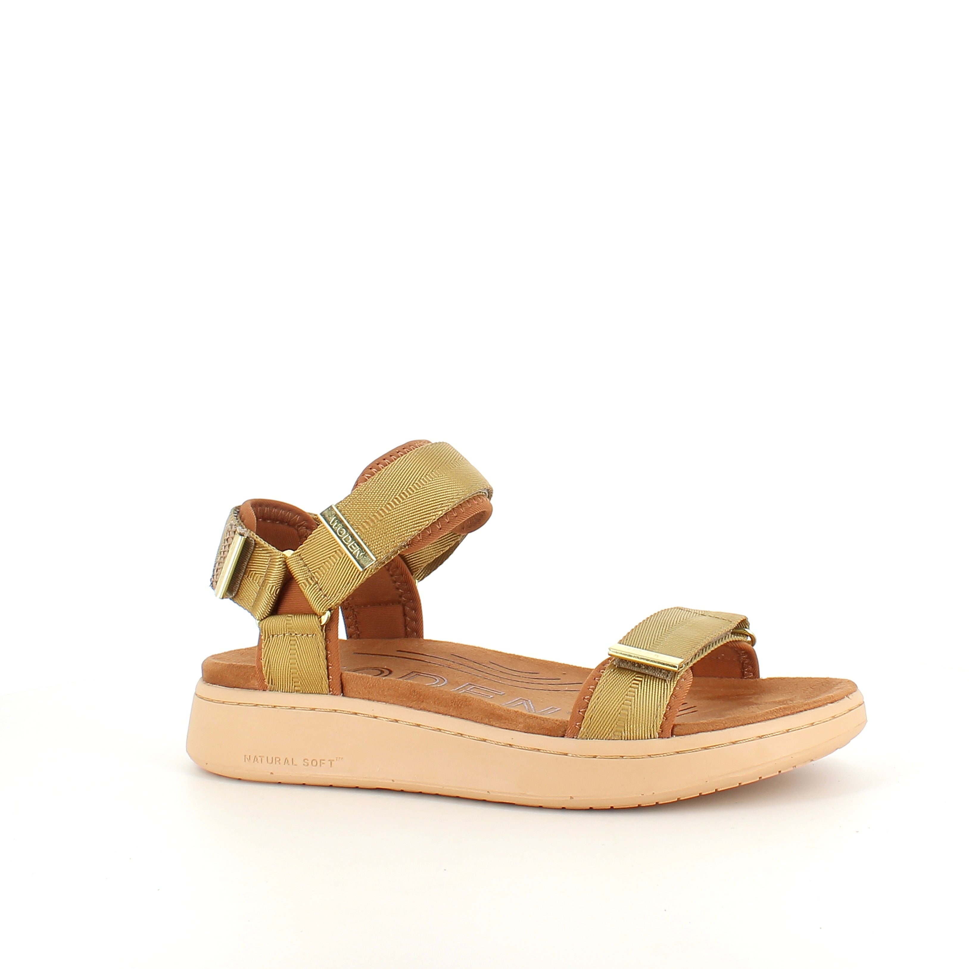 Woden sandal – Khaki (gyllene nyans)