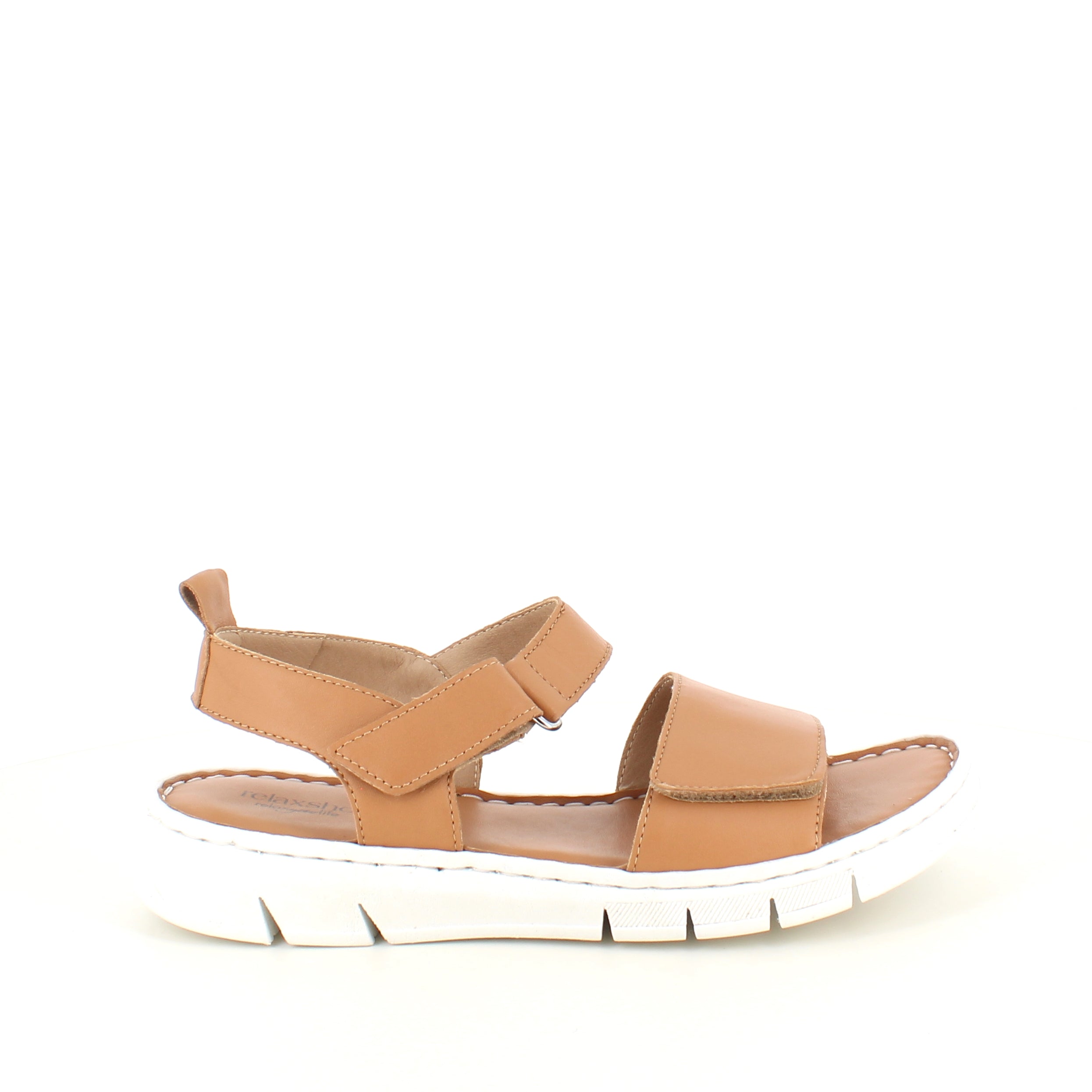 Läcker, mjuk och flexibel skinnsandal i brunt från Relaxshoe