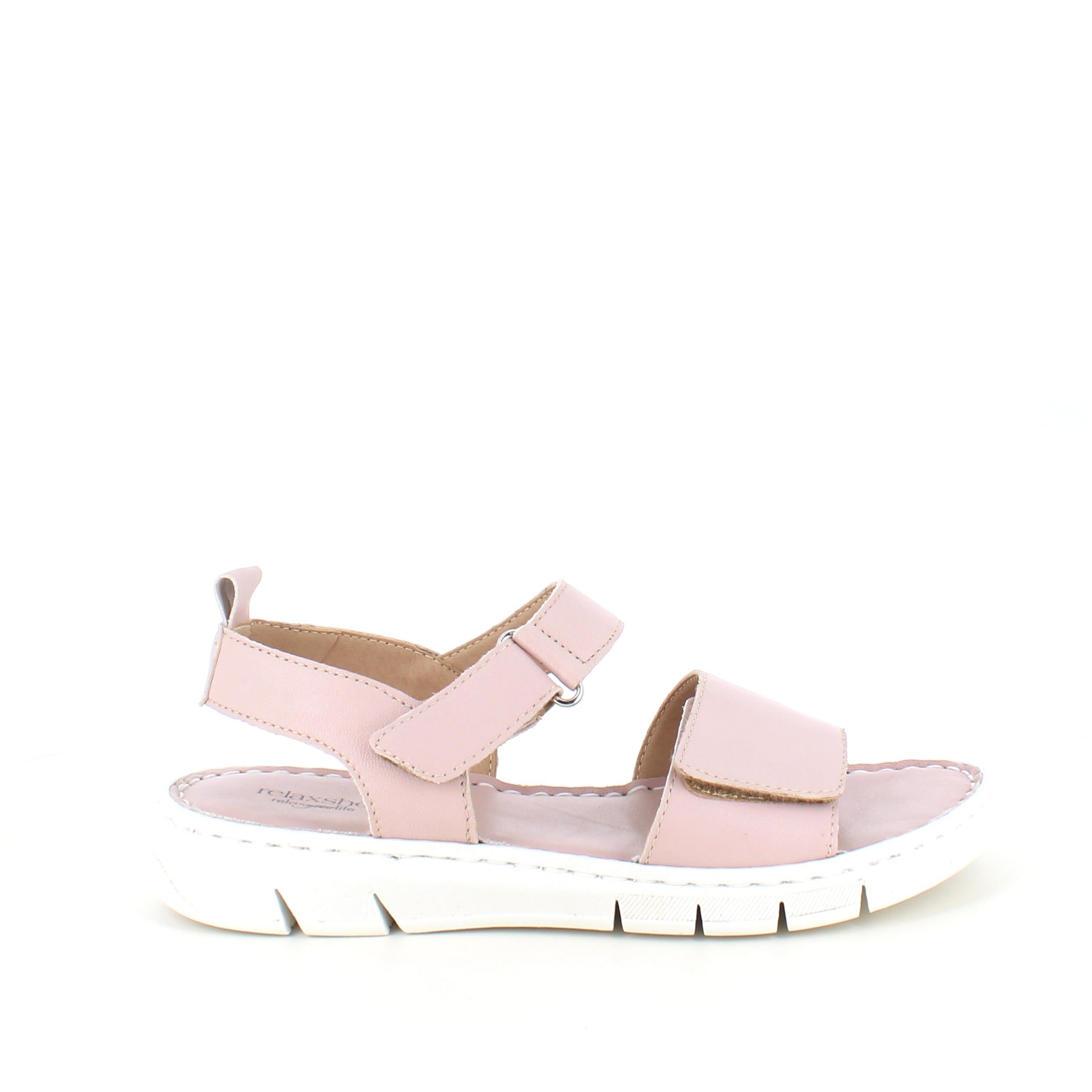 Härligt mjuk och flexibel skinnsandal i rosa från Relaxshoe