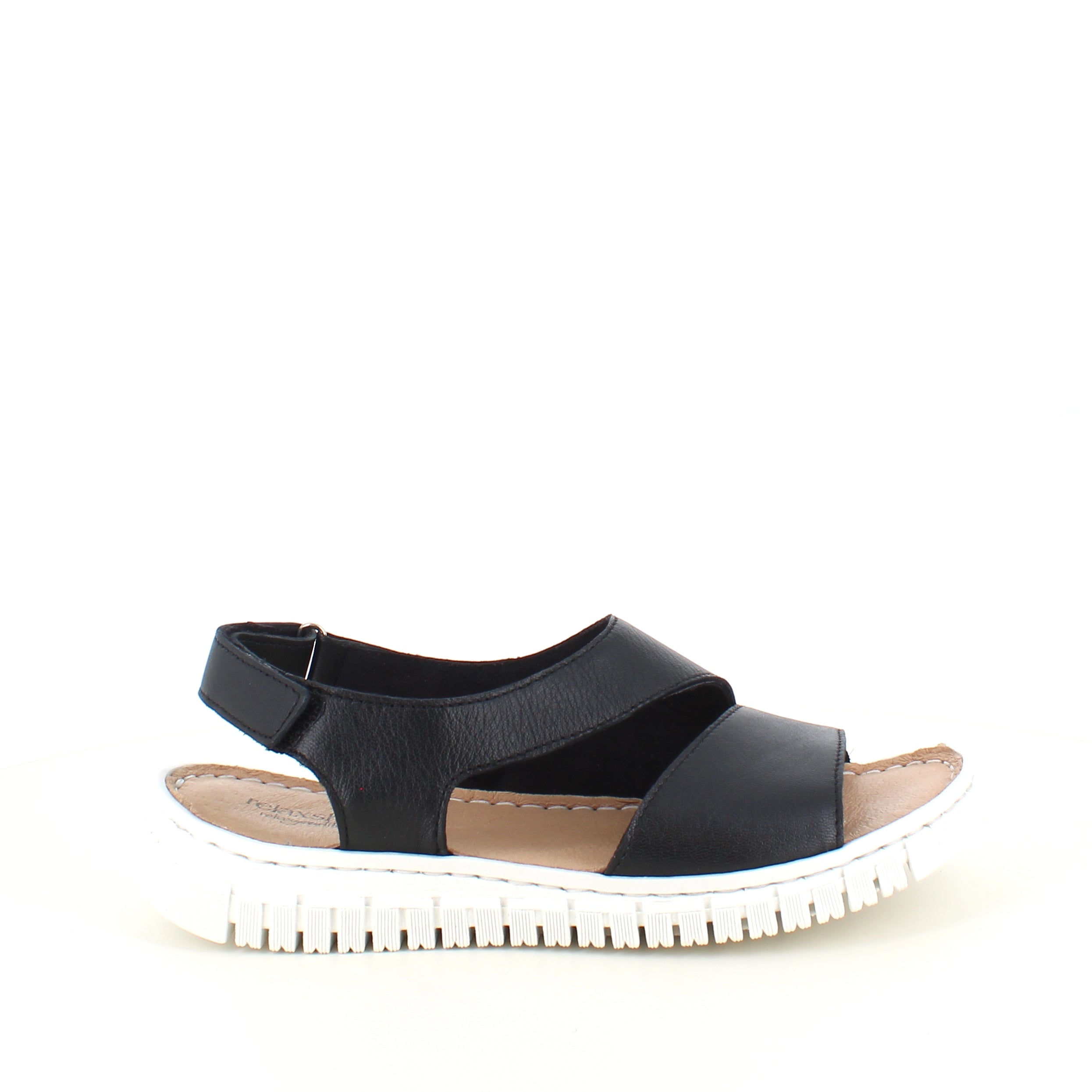 Mjuk svart lädersandal från Relaxshoe