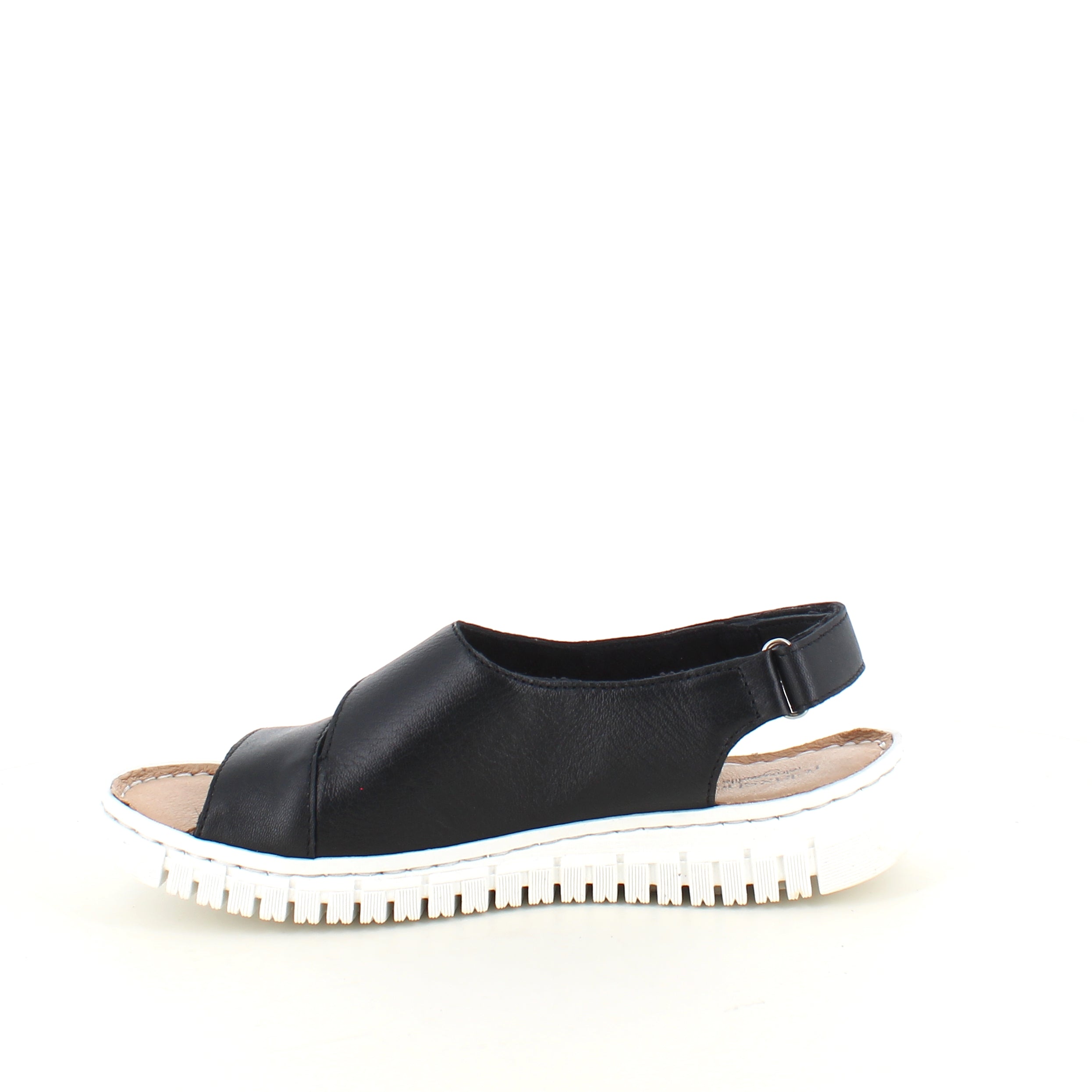 Mjuk svart lädersandal från Relaxshoe