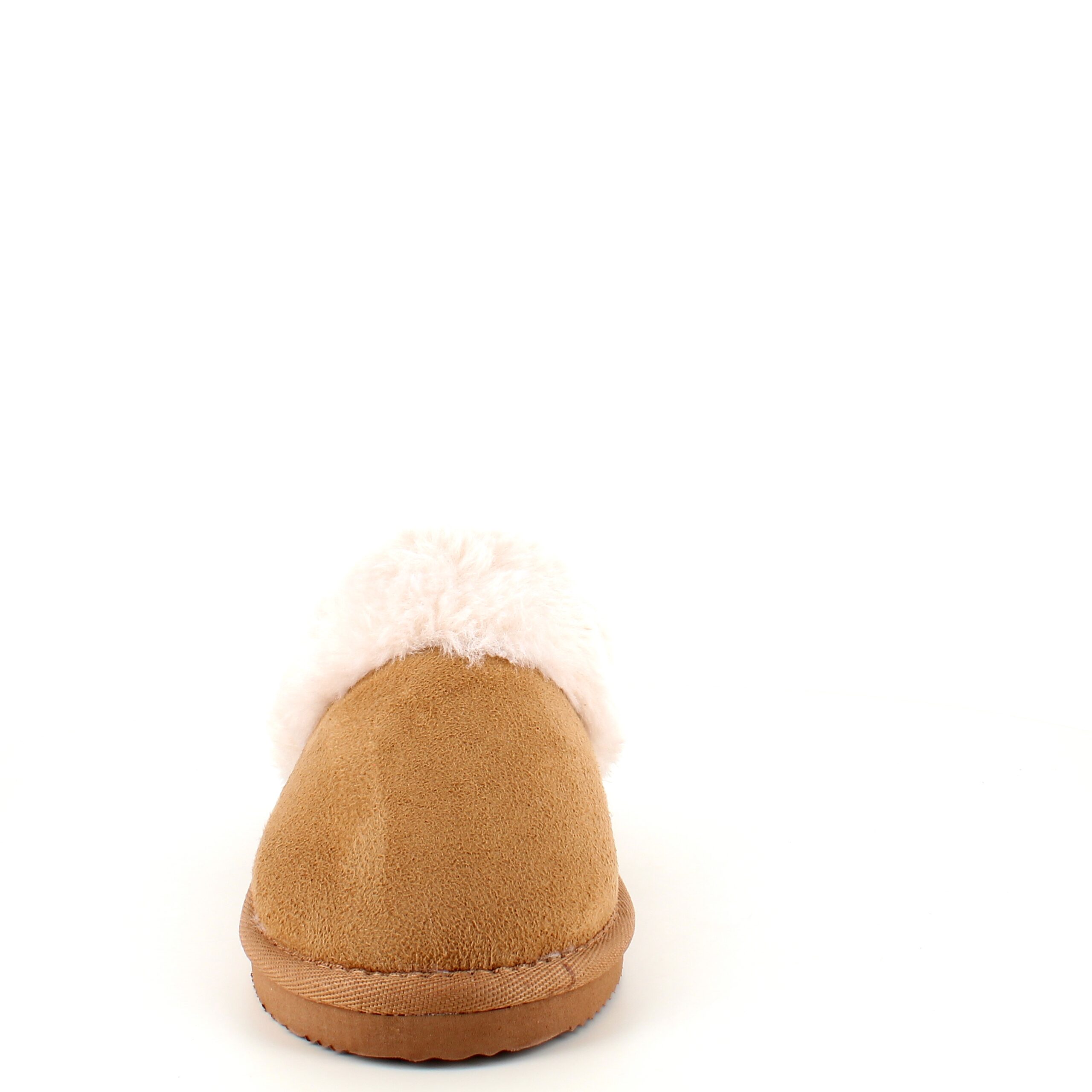 Bruna slip-on-tofflor med bred passform
