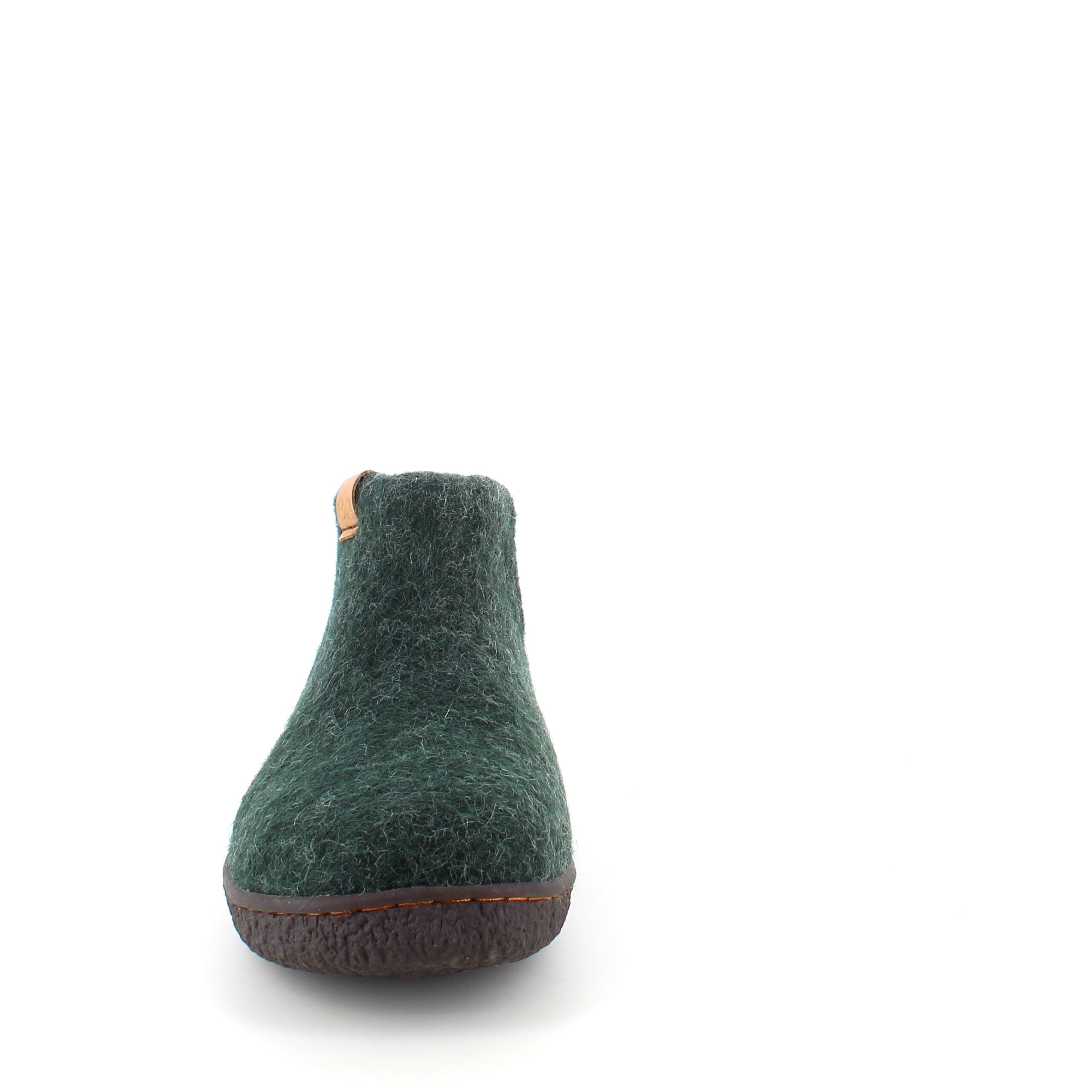 Hög grön ulltoffel med halkfria sulor från Green Comfort