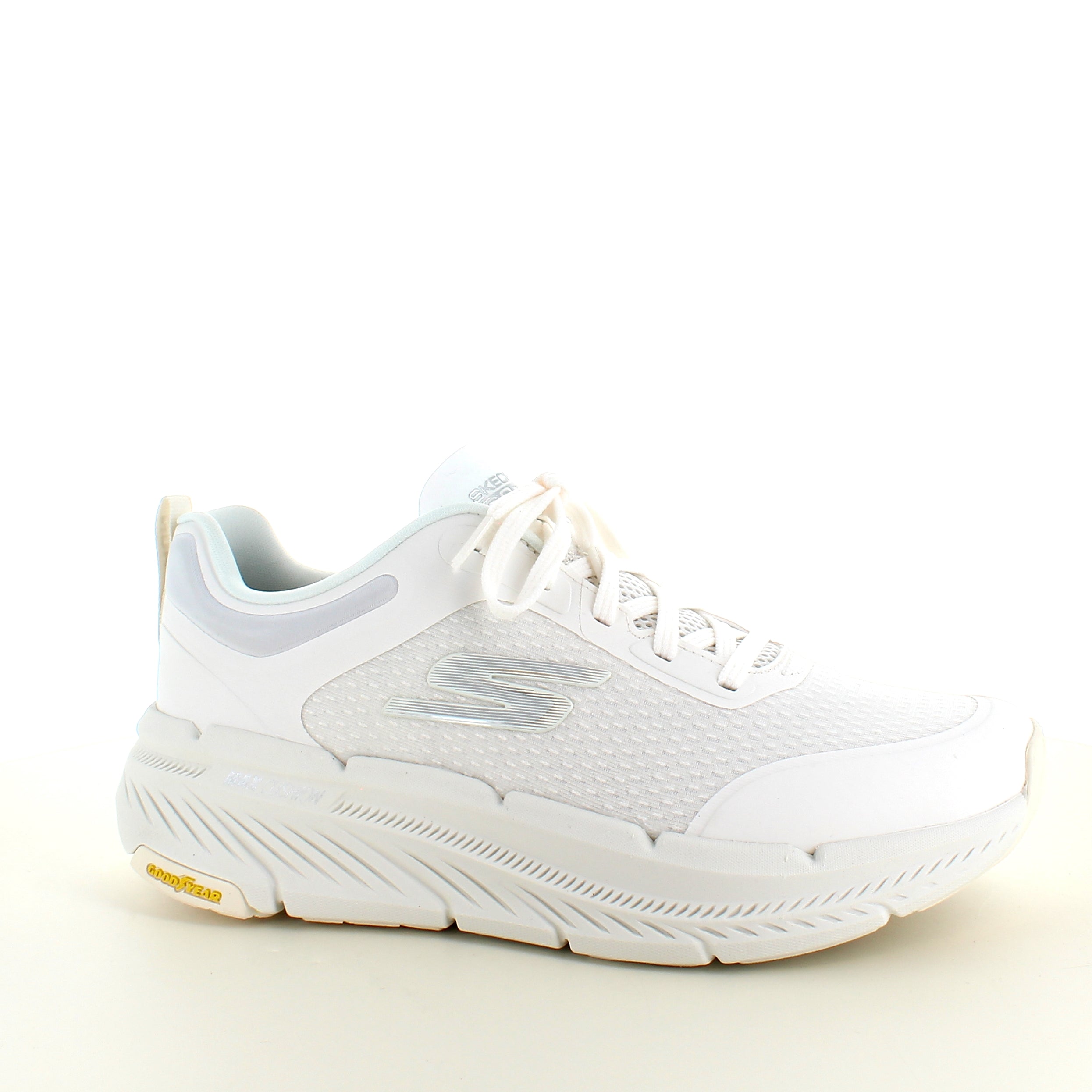 Andningsbar vit MaxCushioning-sko från Skechers