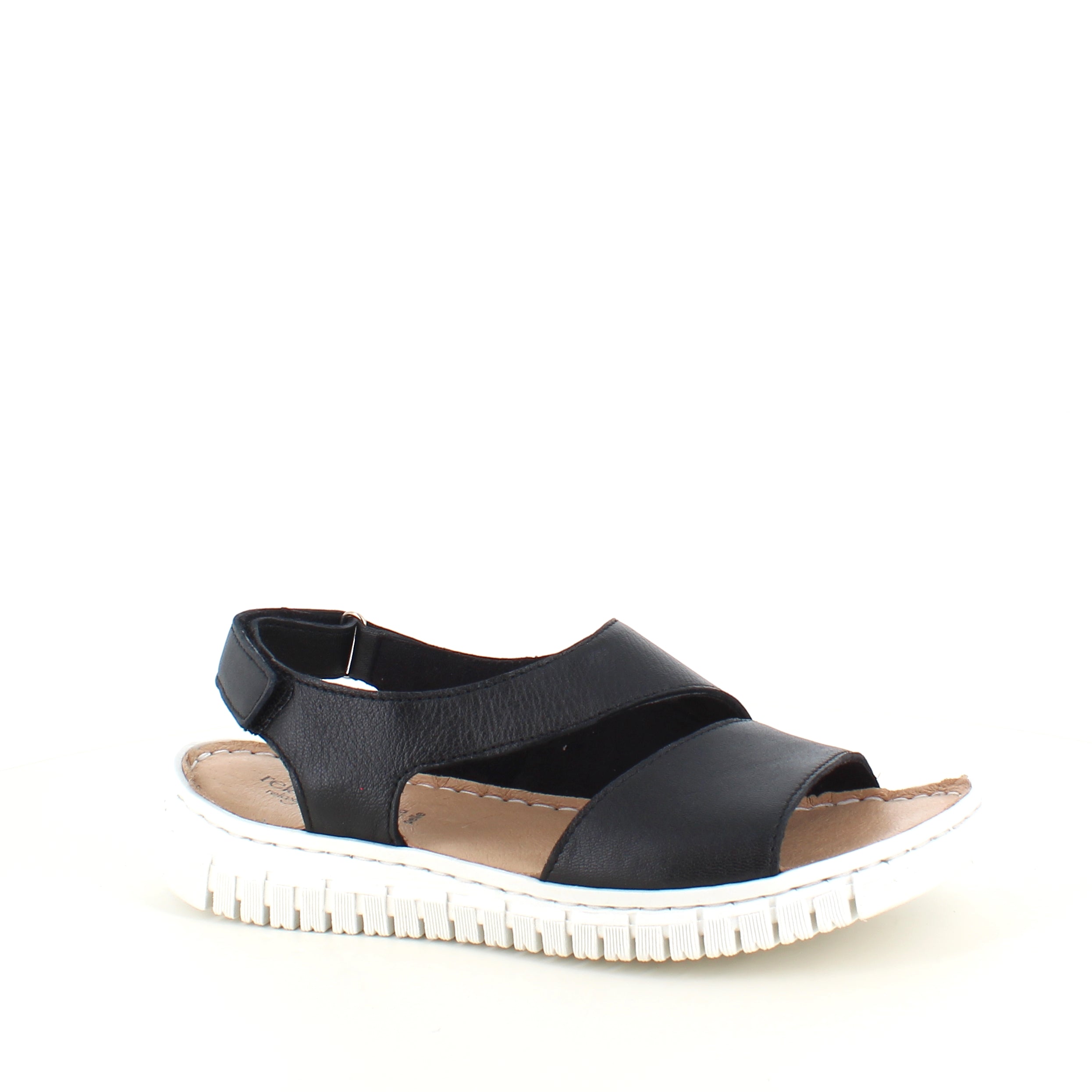 Mjuk svart lädersandal från Relaxshoe