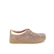 Beige mockaskor med rågummisula