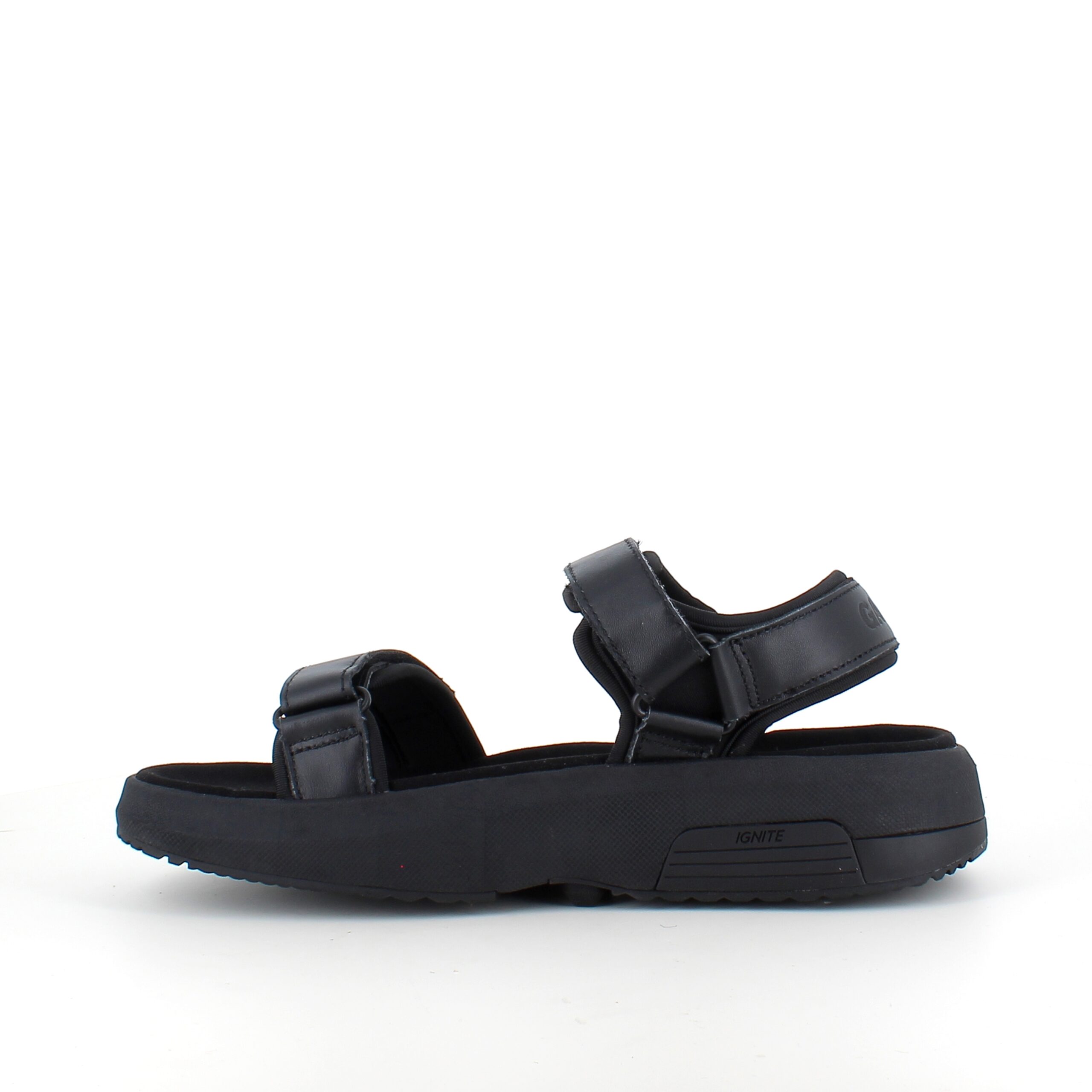 Gaitline sandal – svart med svart sula & SGL Technology™