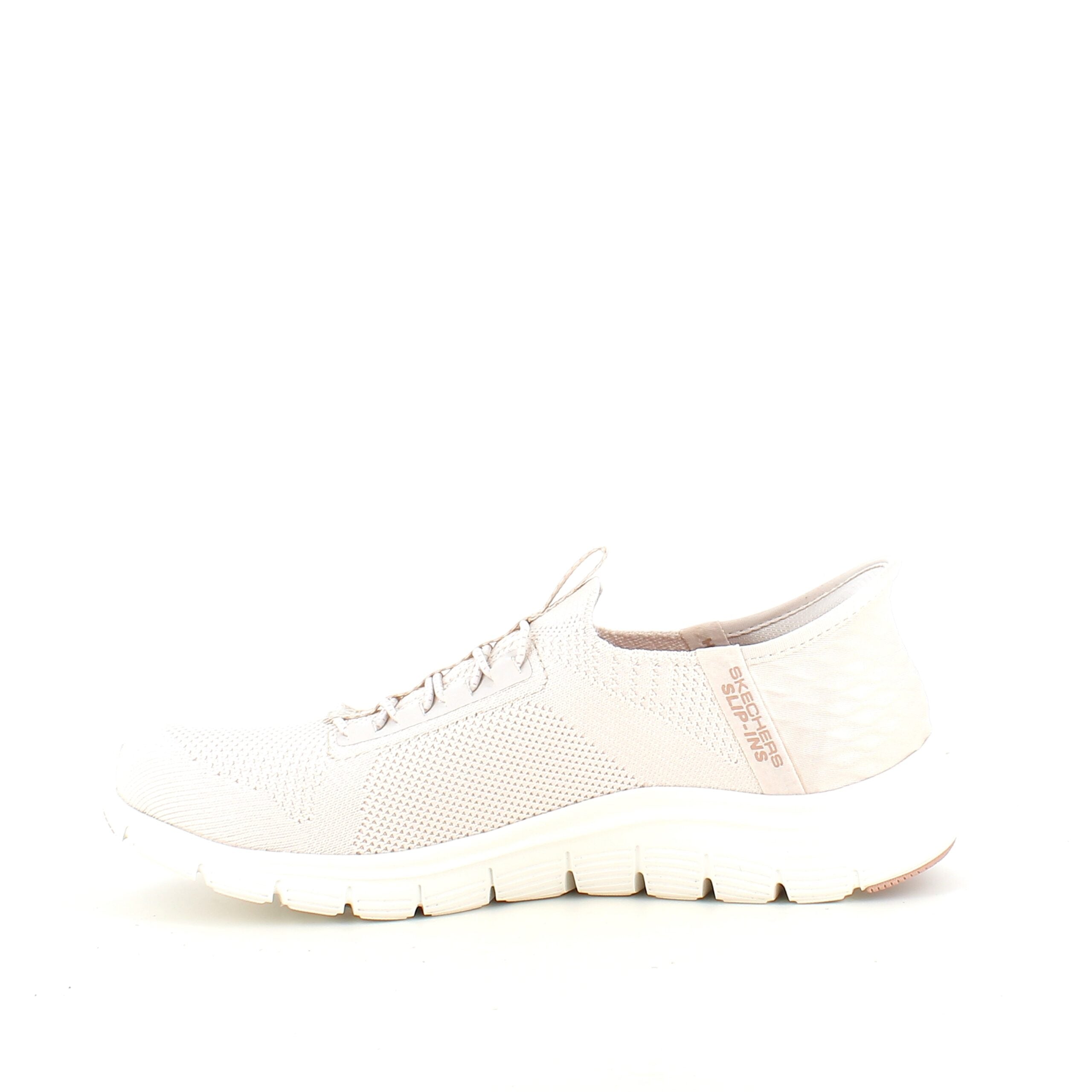 Beige Skechers slip-ins med svangstöd