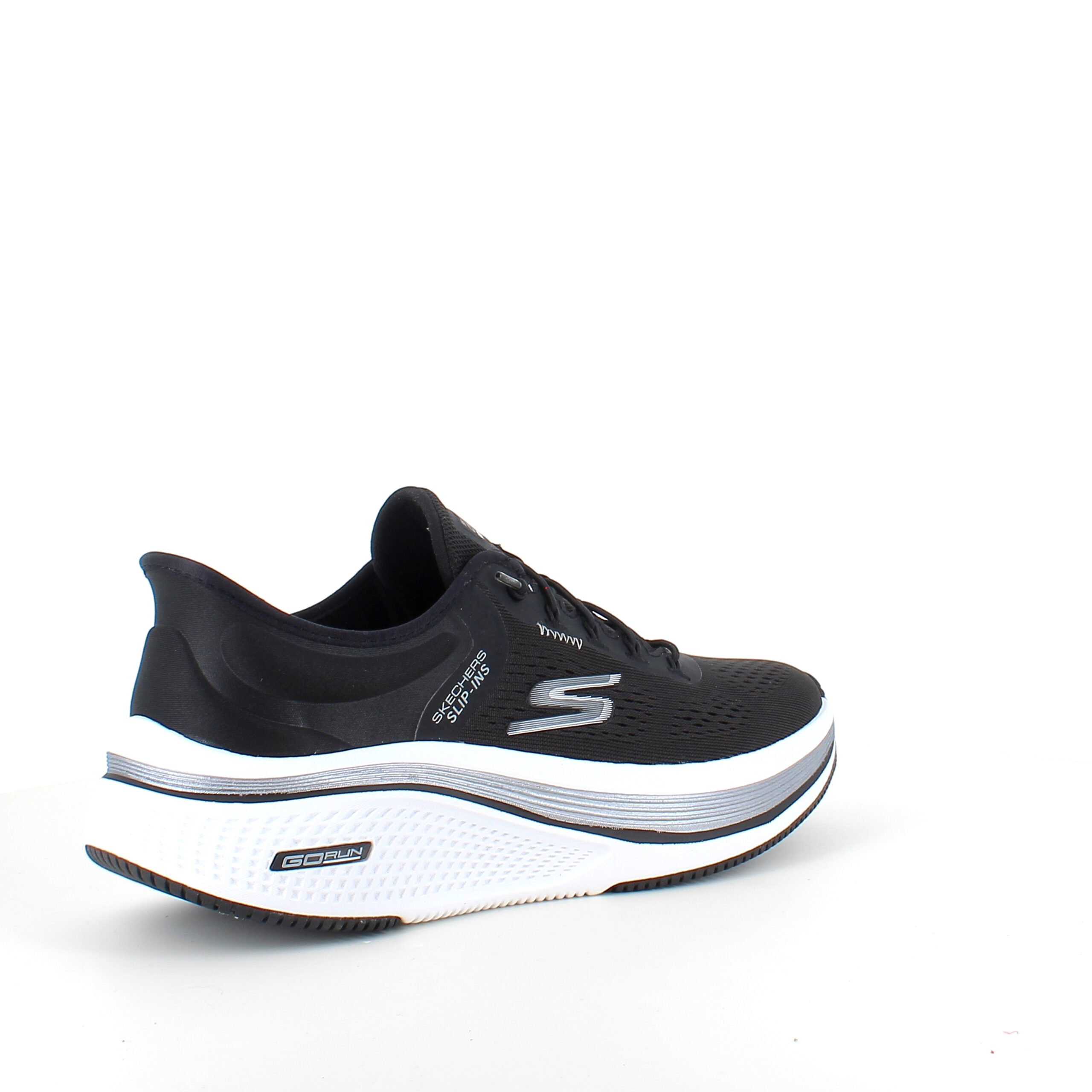 Svarta Slip-ins-skor från Skechers med elastiska snören