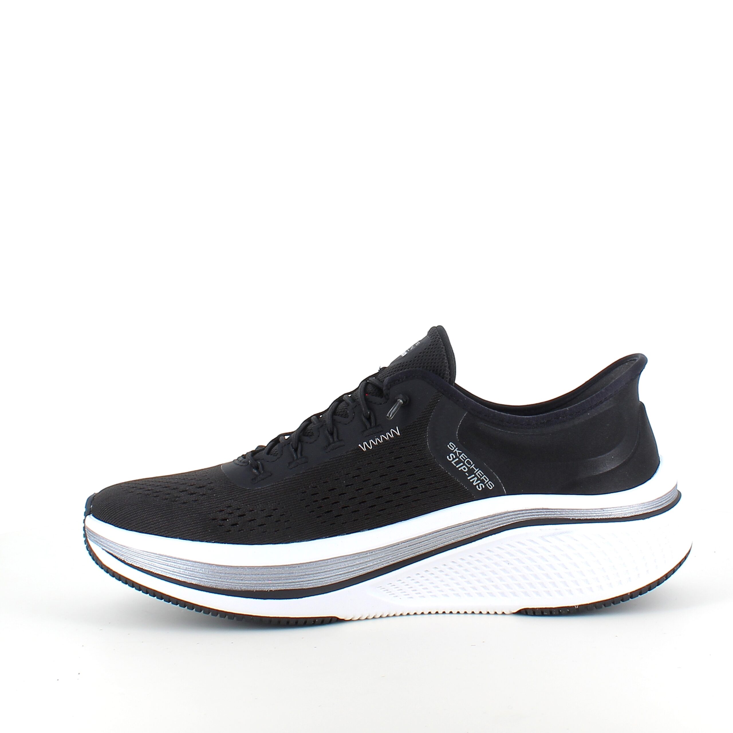 Svarta Slip-ins-skor från Skechers med elastiska snören
