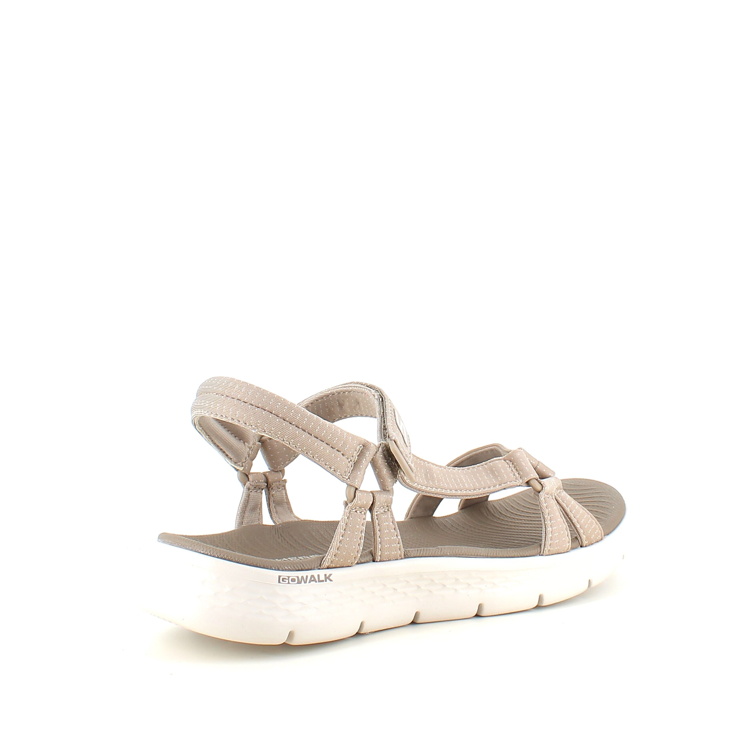 Beige Skechers GOwalk-sandal, bred modell