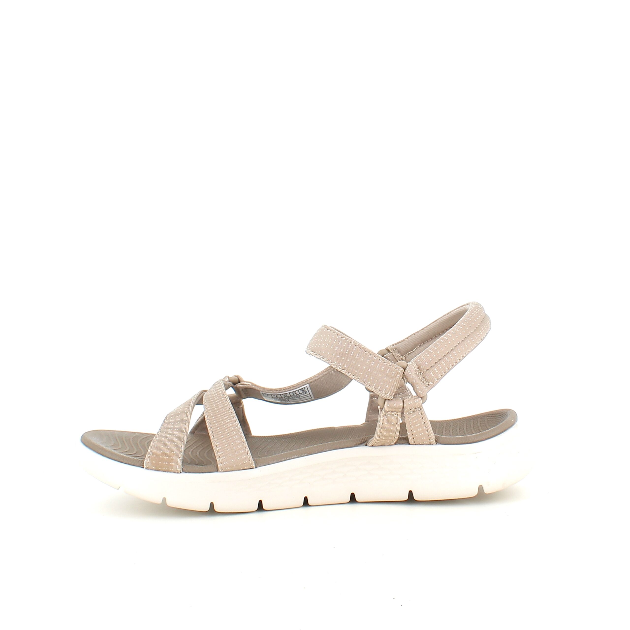 Beige Skechers GOwalk-sandal, bred modell