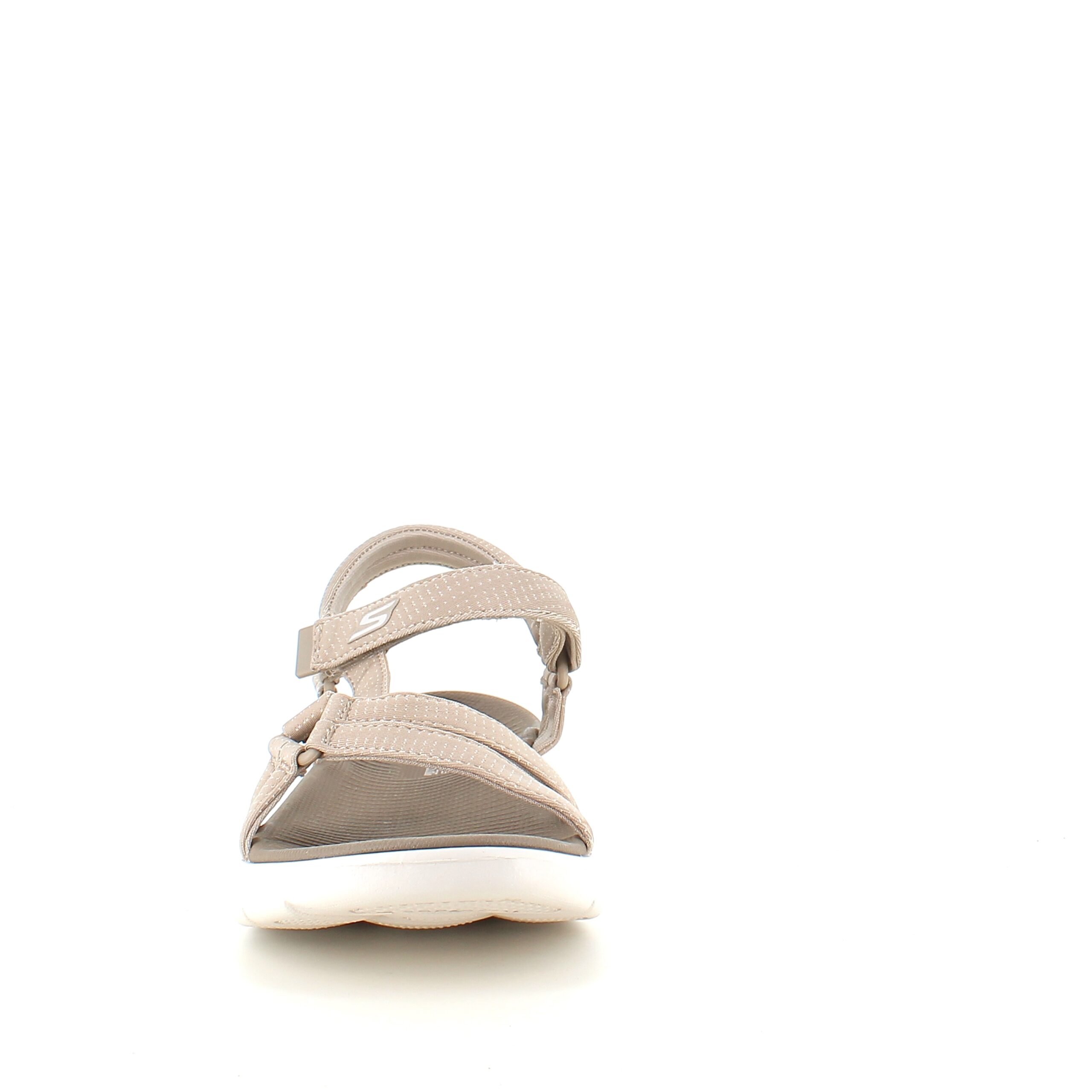 Beige Skechers GOwalk-sandal, bred modell