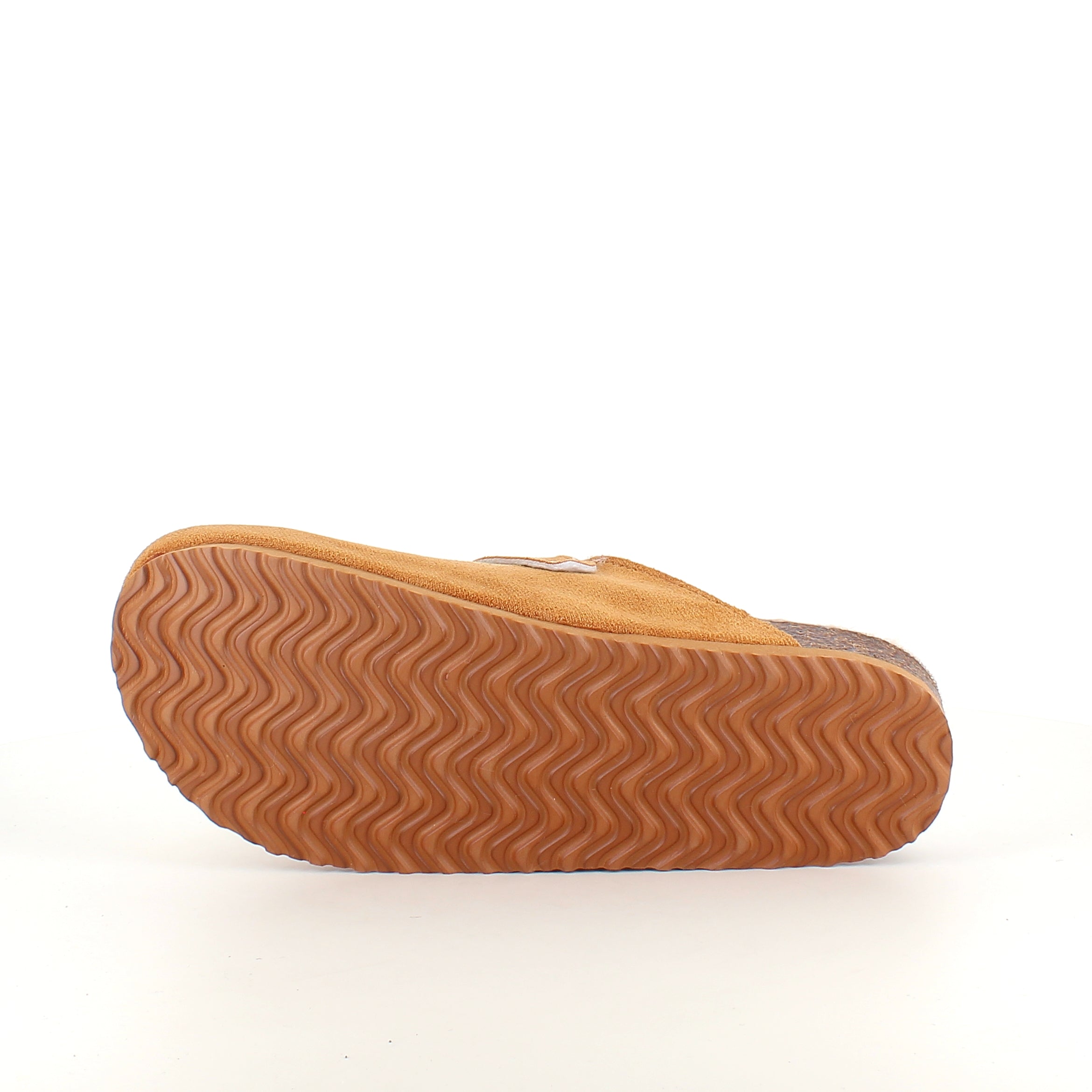Ljusbruna slip-on-tofflor