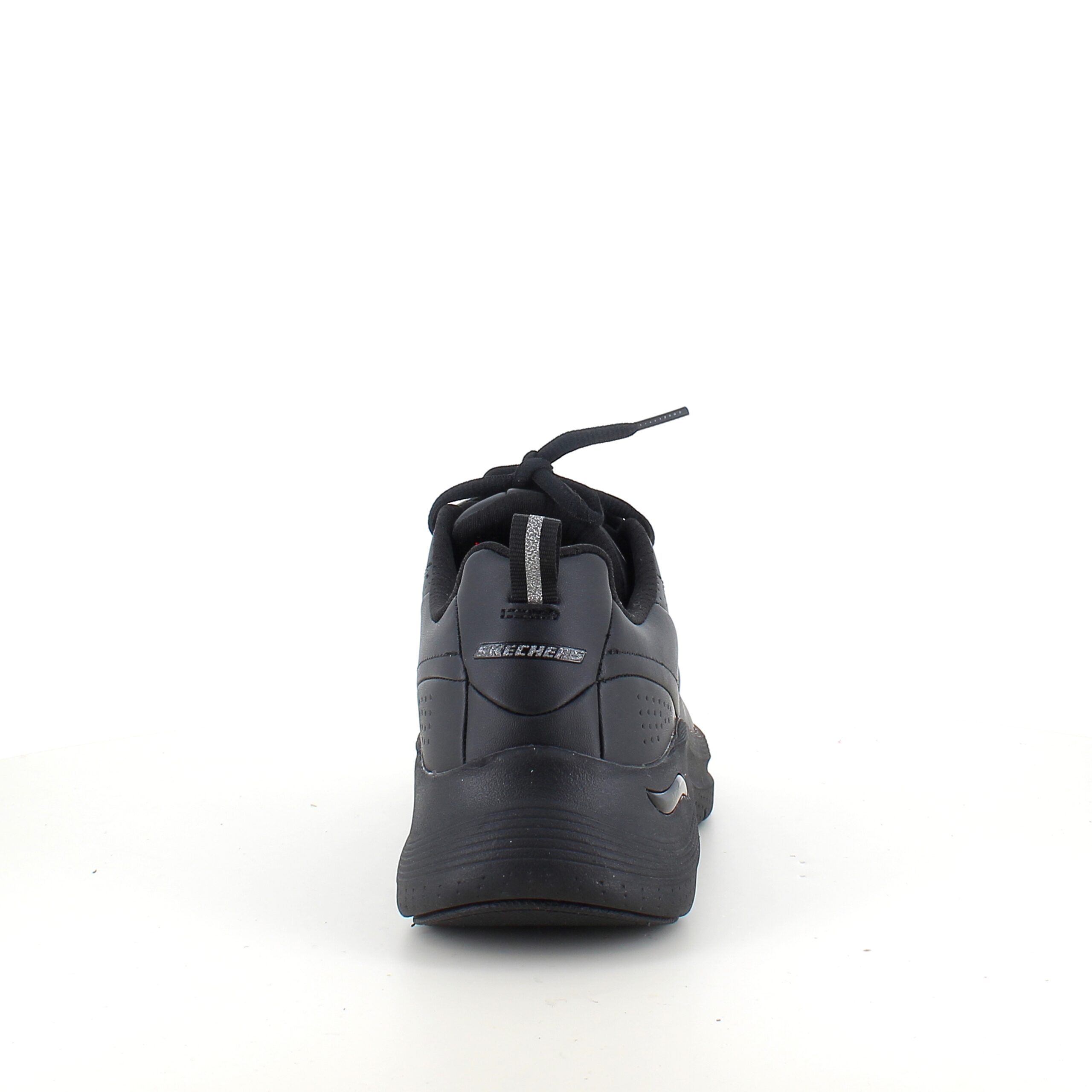 Svarta Skechers i slätt läder