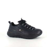 Svarta Skechers i slätt läder