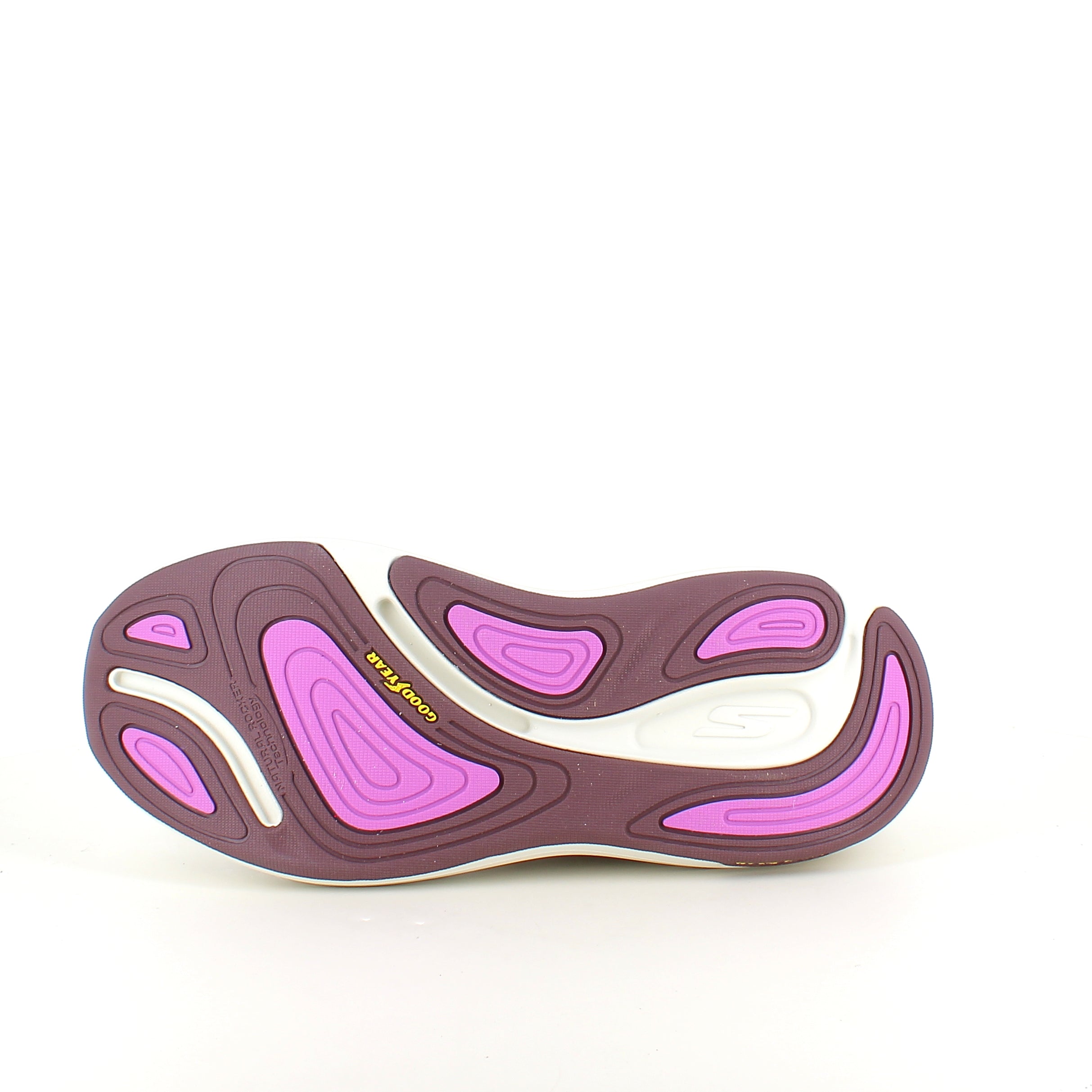 Beige Skechers slip-in med Max Cushioning-sula
