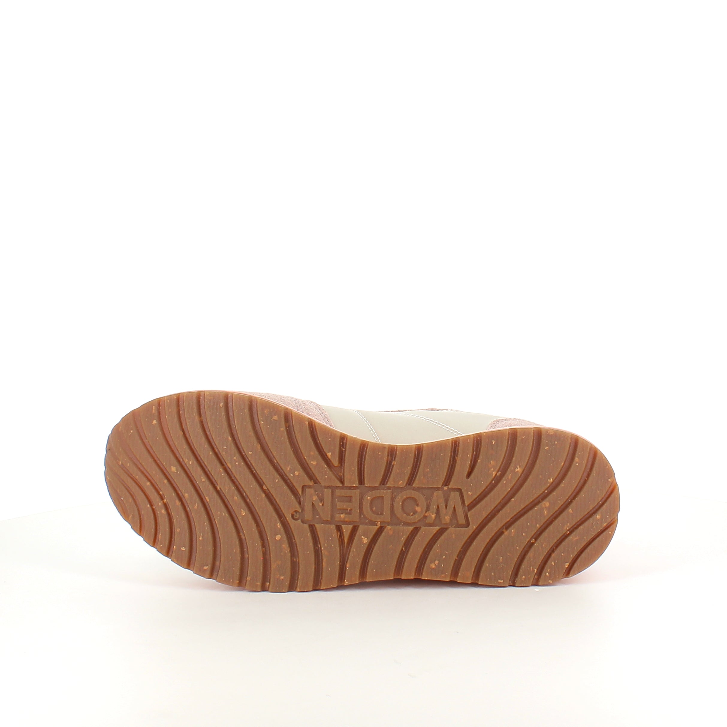 WODEN Ronja – Ivory/Blush | Komfortabel lädersneaker med korksula