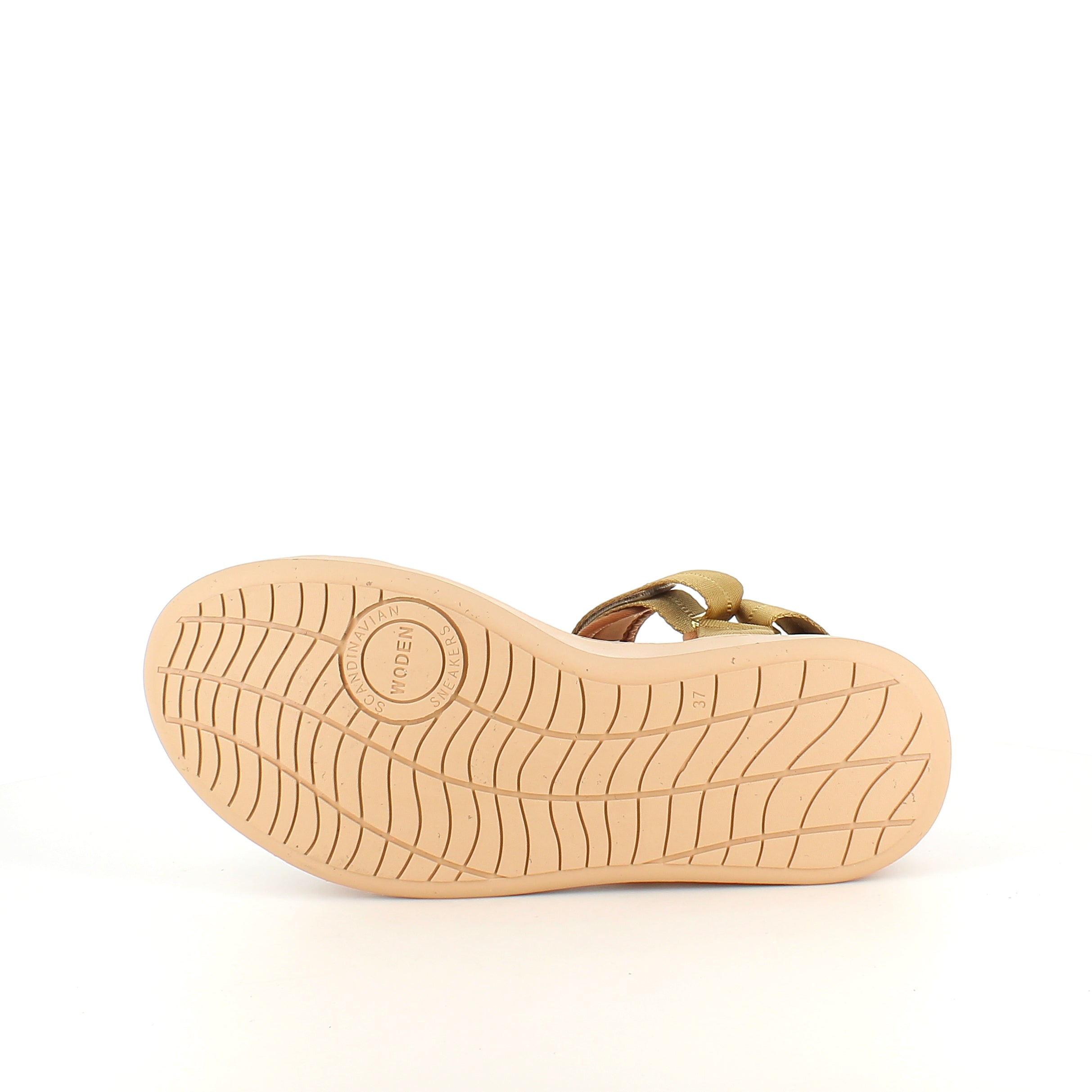 Woden sandal – Khaki (gyllene nyans)