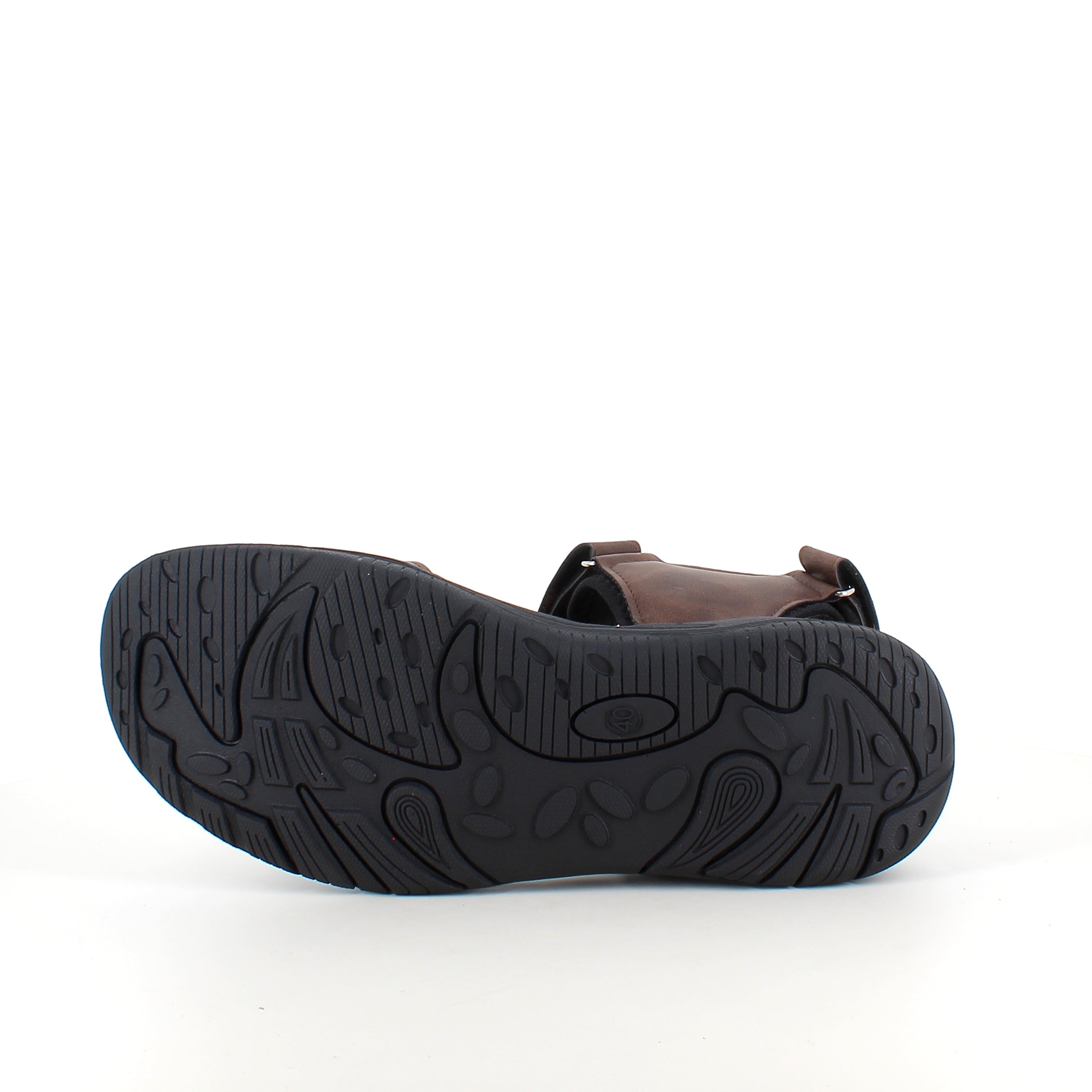 Herrsandal med 3 kardborreremmar – brun sandal med god bredd