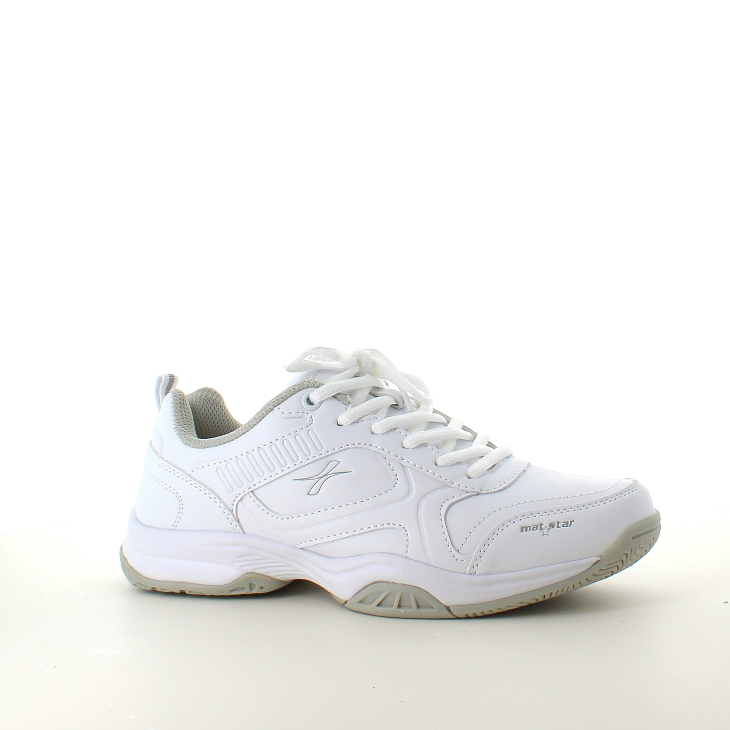 Vita sneakers med bågstöd