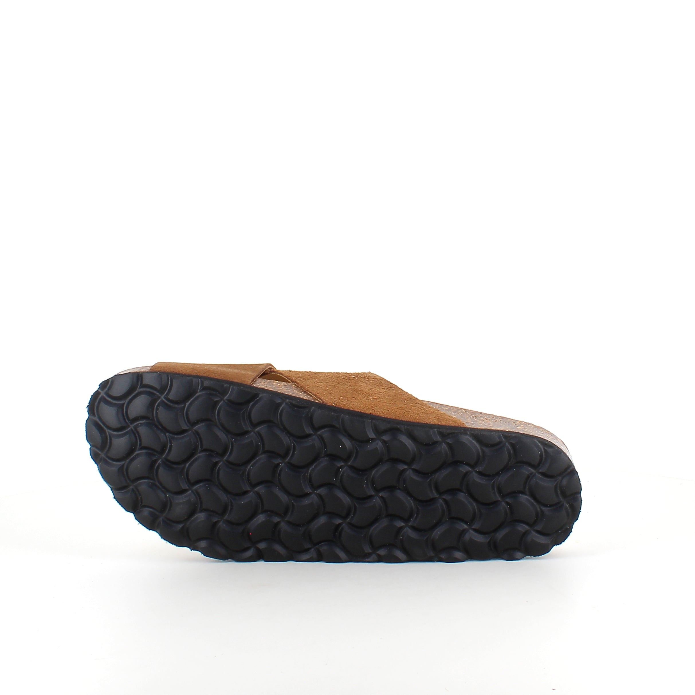 Serraje Roble – brun slip-on sandal med korsade remmar & komfort | SSKbutiken.se