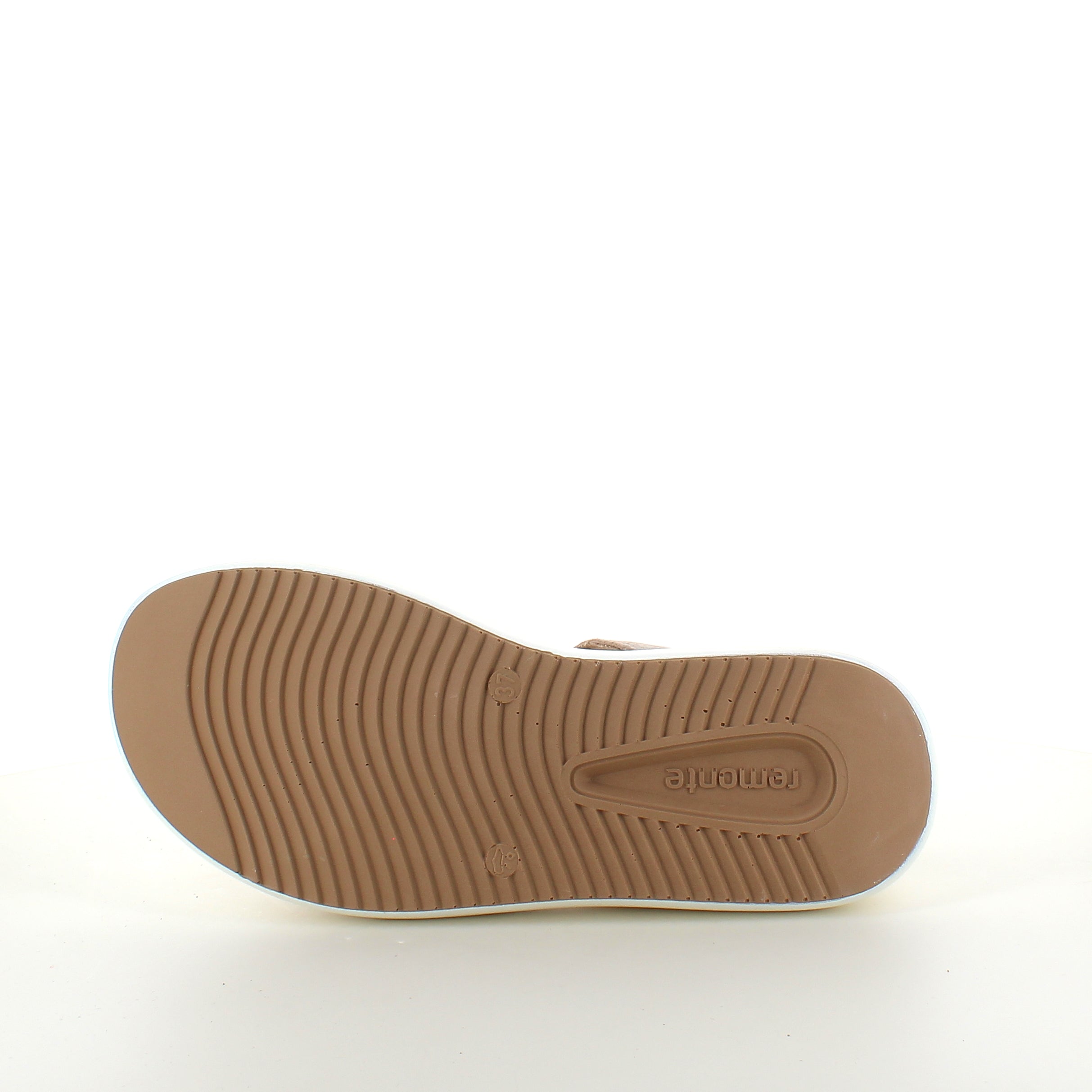 Remonte sandal i beige med vit sula – komfort och flexibilitet upp till storlek 45