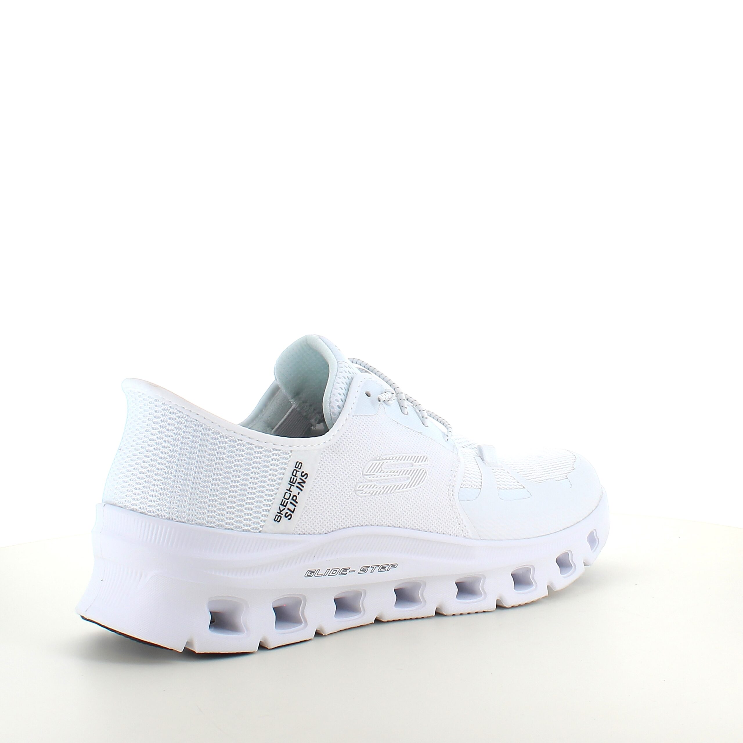 Vita Skechers Slip-Ins-skor med hög stötdämpning