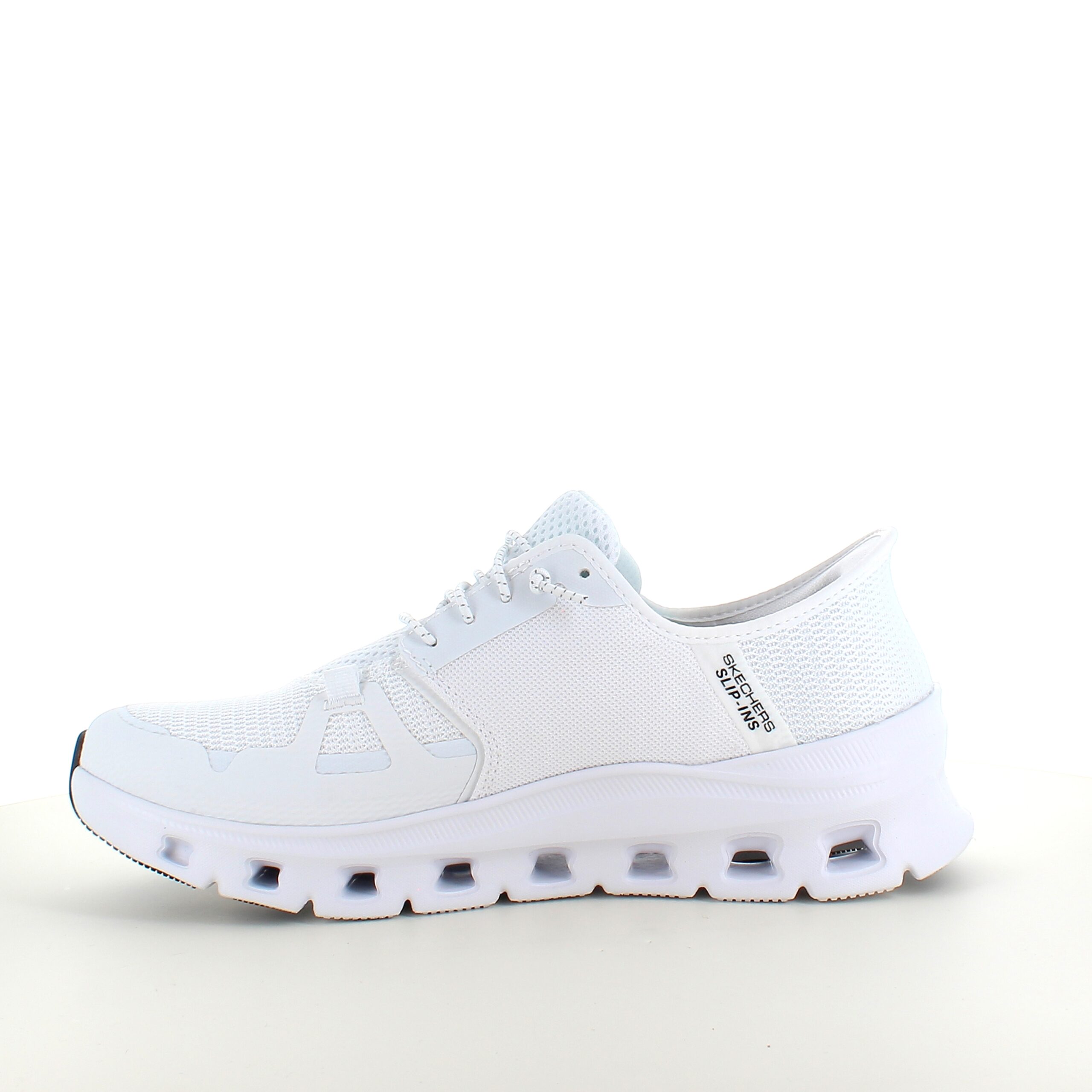 Vita Skechers Slip-Ins-skor med hög stötdämpning