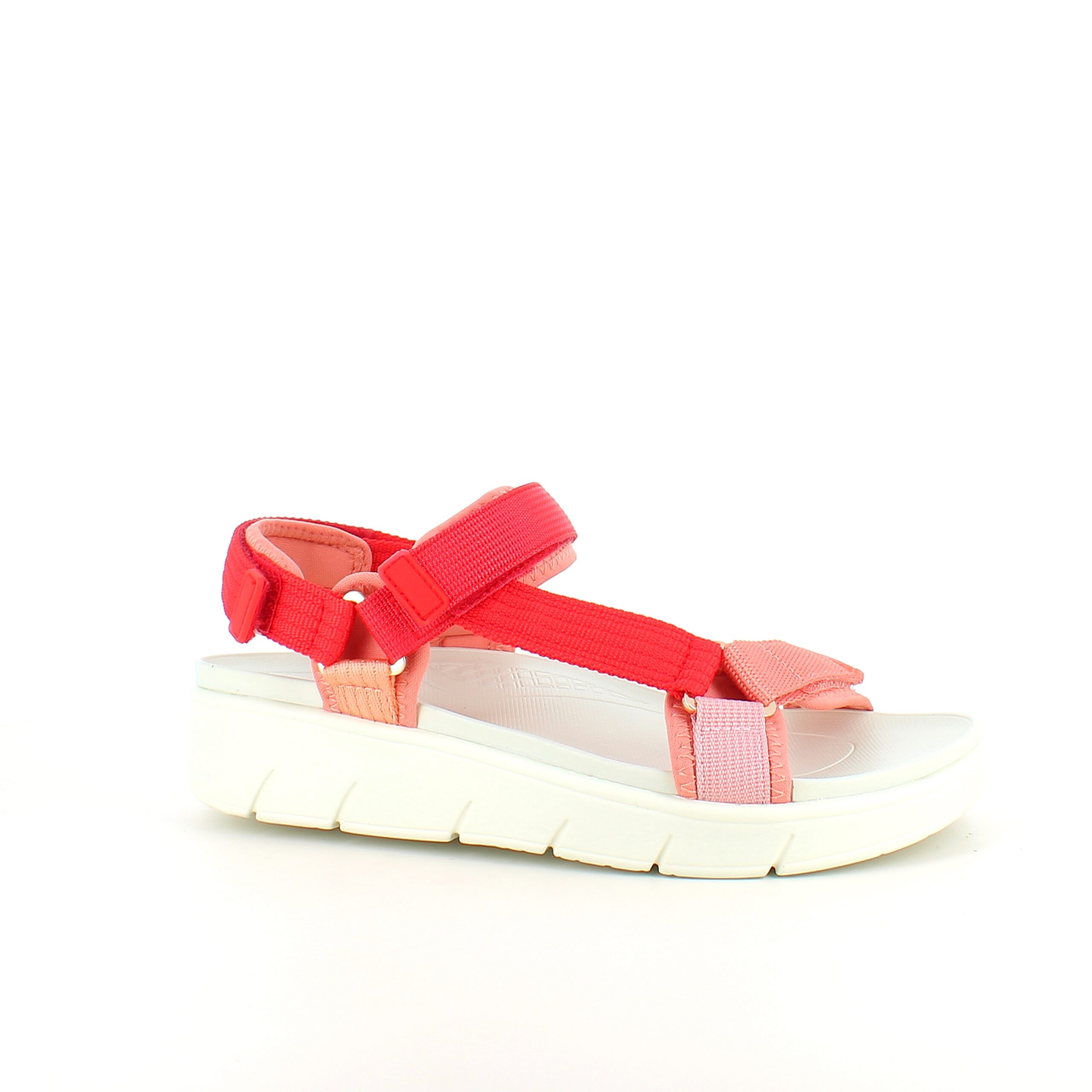 Green Comfort-sandal i röd färgkombination
