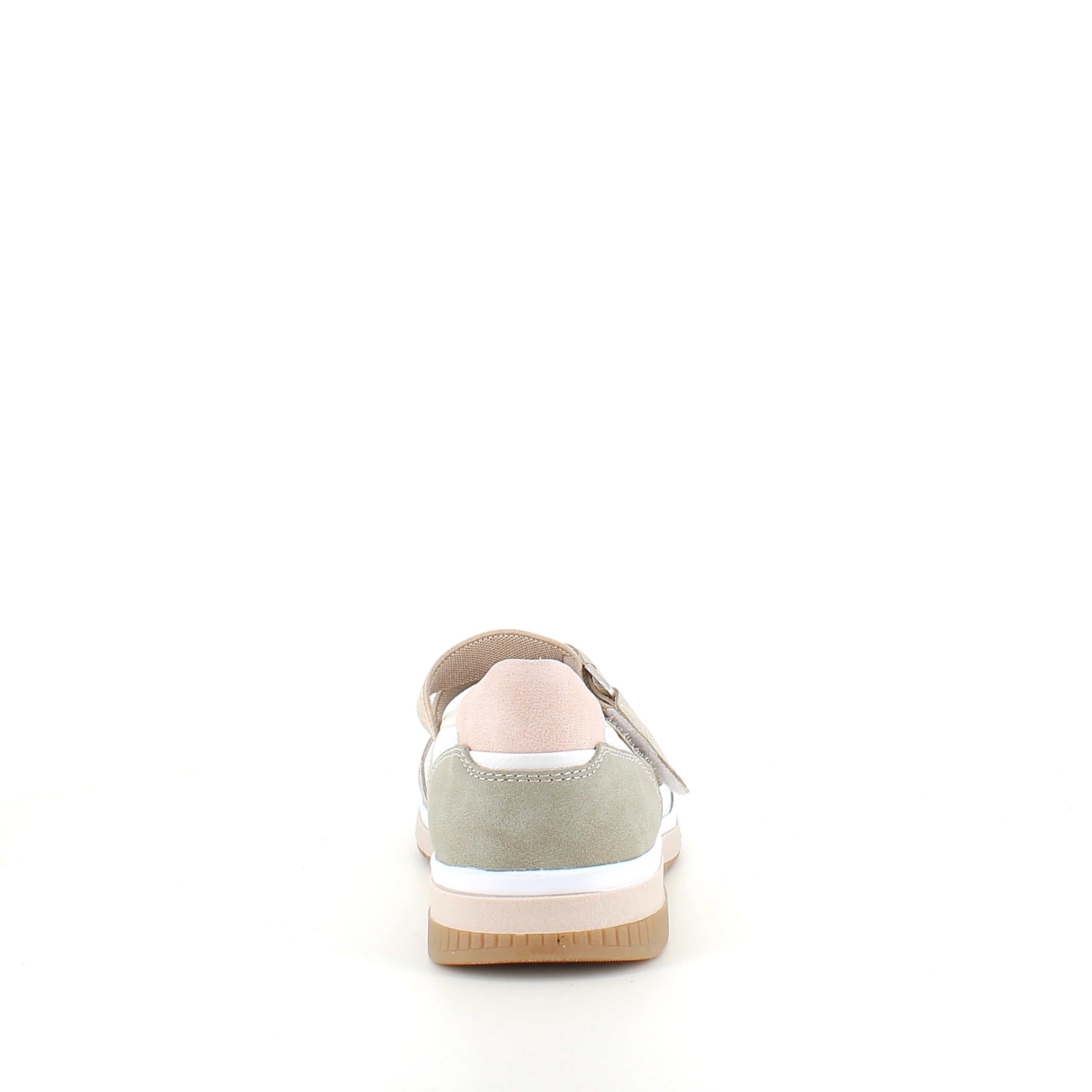 Relife ballerina med kardborre – beige komfortsko med massageeffekt
